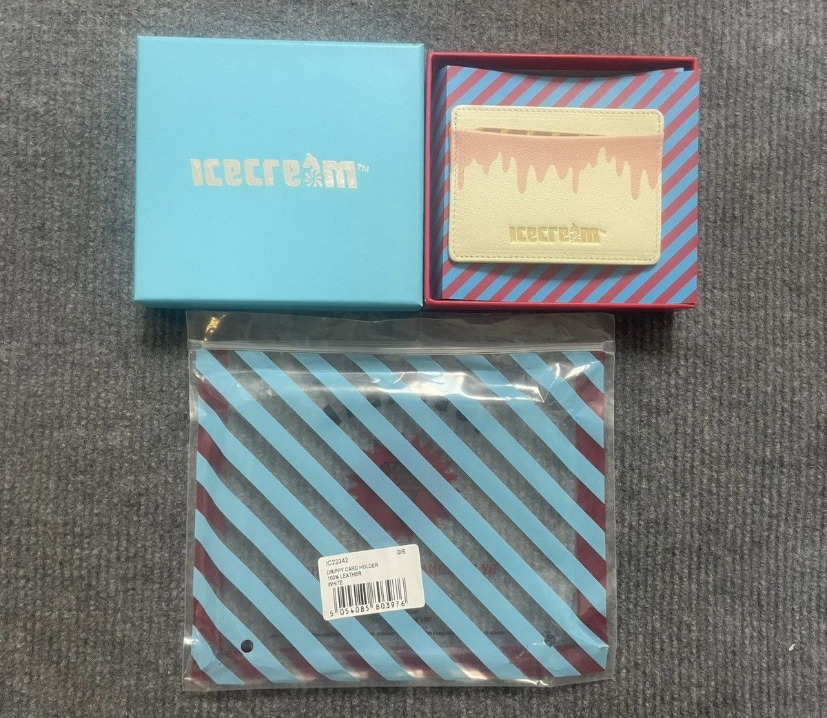 Billionaire Boys Club BBC EU ICECREAM Pink Ice Cream Full-Leather Card Holder Size ONE SIZE - 5 Thumbnail
