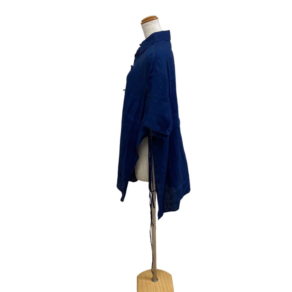 Yohji Yamamoto Yohji Yamamoto pour homme indigo linen china shirts Size US S / EU 44-46 / 1 - 4 Thumbnail