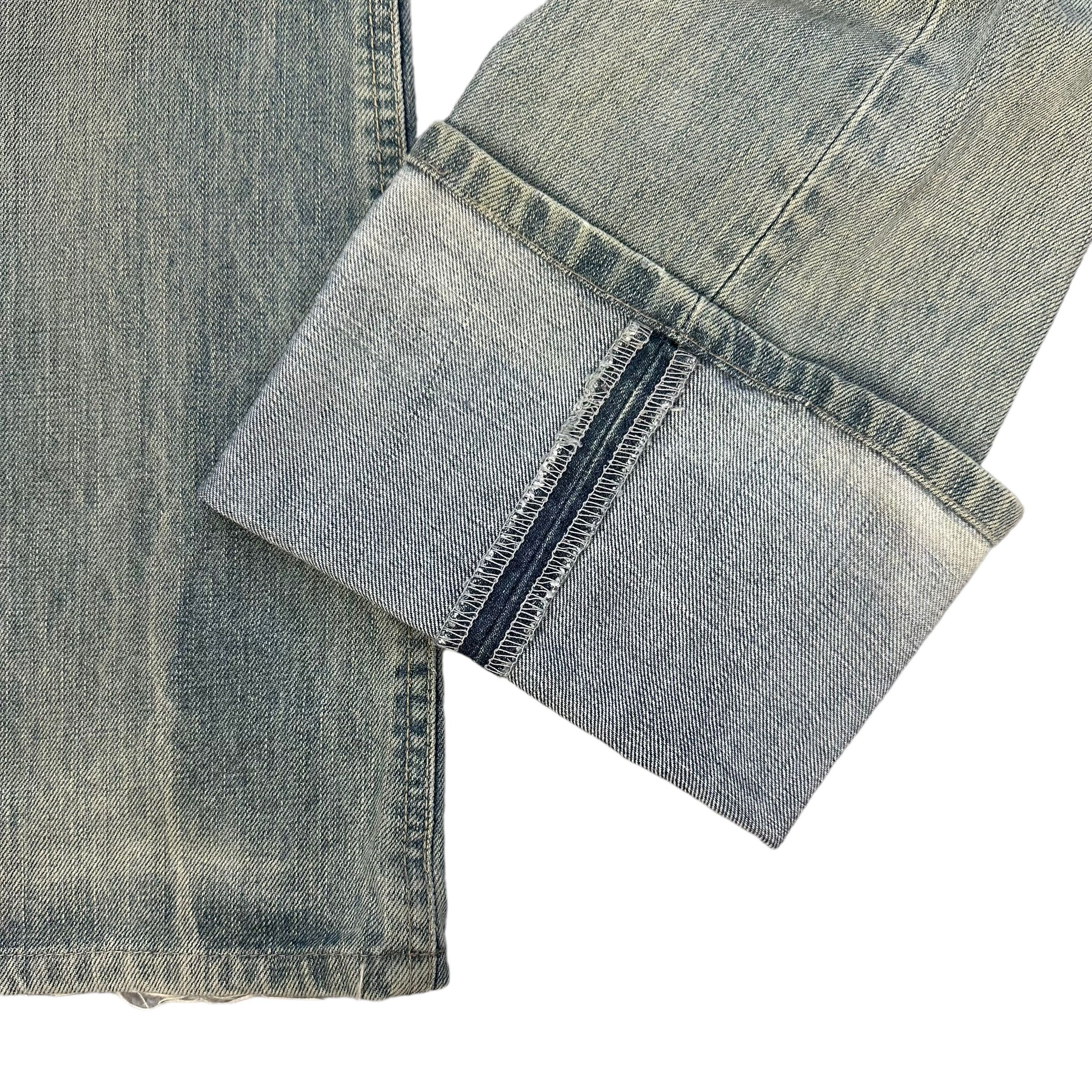 Edwin VIENUS JEANS EDWIN RUSTY DISTRESS FLARE JEANS #8865-032 Size 31" - 8 Thumbnail