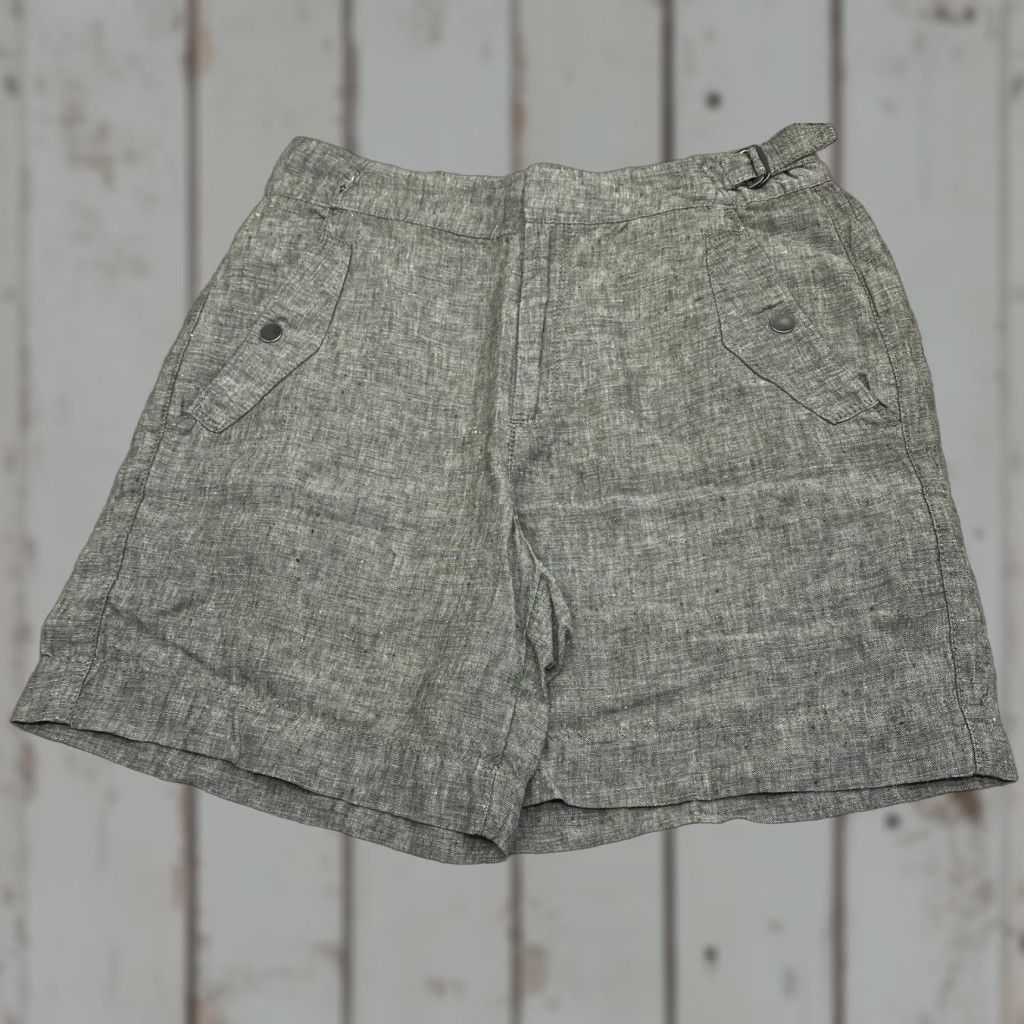 Athleta Athleta Shorts Women 100% Linen Green Size 6 Elastic Waistband Pockets Activewear 6.5 Inseam Size 28" / US 6 / IT 42 - 1 Thumbnail