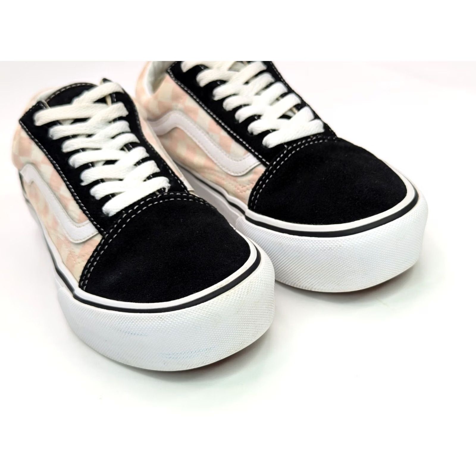Vans VANS Checker Pink & Black Suede Low Top Sneaker Shoe Women 7 Lace Up Cap Toe, Vans Old Skool, Sneaker, 2021, Redefined Fit Size M / US 6-8 / IT 42-44 - 3 Thumbnail