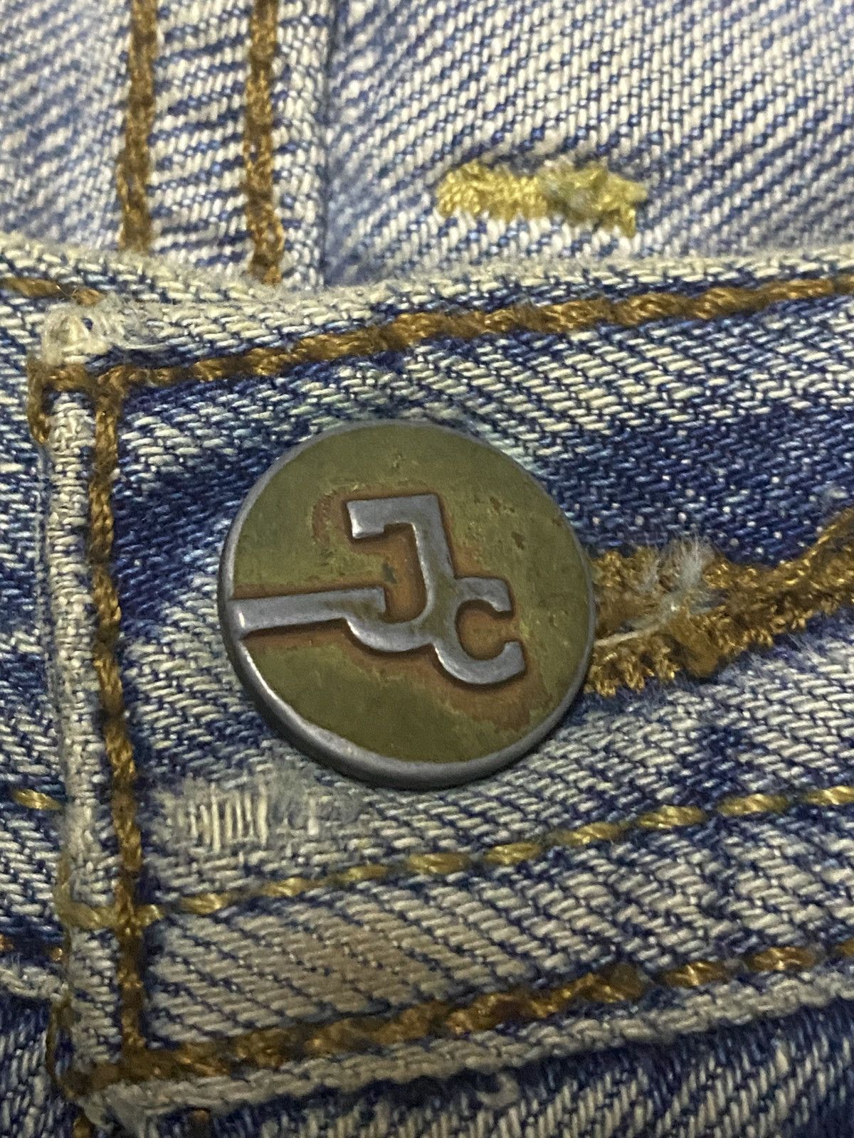 Tornado Mart Vintage Japanese Brand JC Studded Embroidered Cross Flare Size US 30 / EU 46 - 13 Thumbnail
