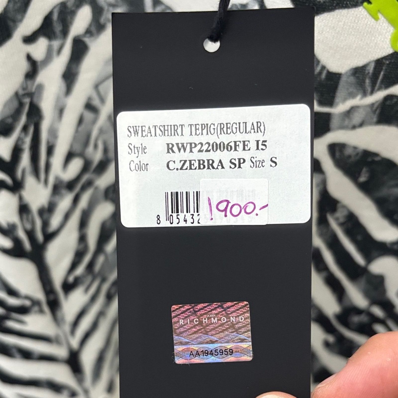 John Richmond NWT John Richmond Zebra Print Sweater - Black, White Size S Size S / US 4 / IT 40 - 5 Thumbnail