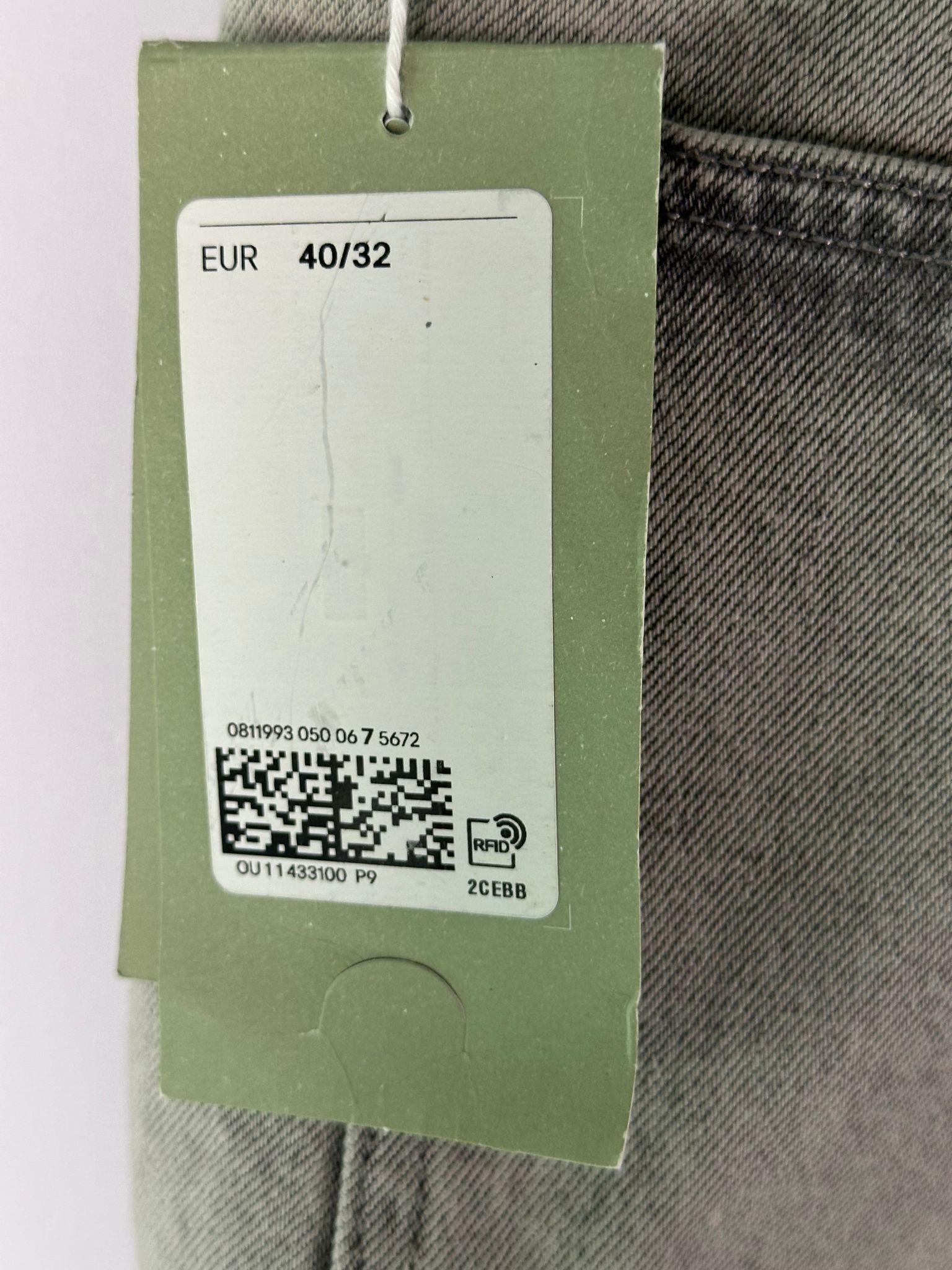 H&M H&M Jeans Mens 40 Regular Fit Stretch Light Gray Straight Size US 40 / EU 56 - 7 Thumbnail