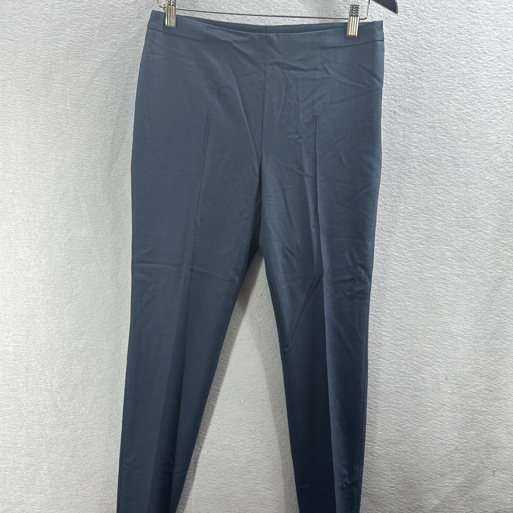 Akris Akris Pants Women 4 Blue Cotton Stretch Slim Straight 90s City Preppy Women Size 27" / US 4 / IT 40 - 2 Thumbnail