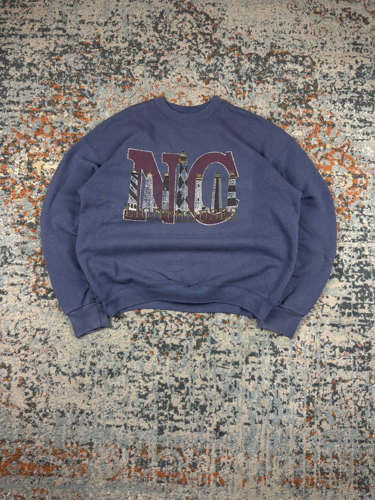 Vintage Vintage 90s North Carolina lighthouse made in USA sweatshirt Size US L / EU 52-54 / 3 - 1 Thumbnail