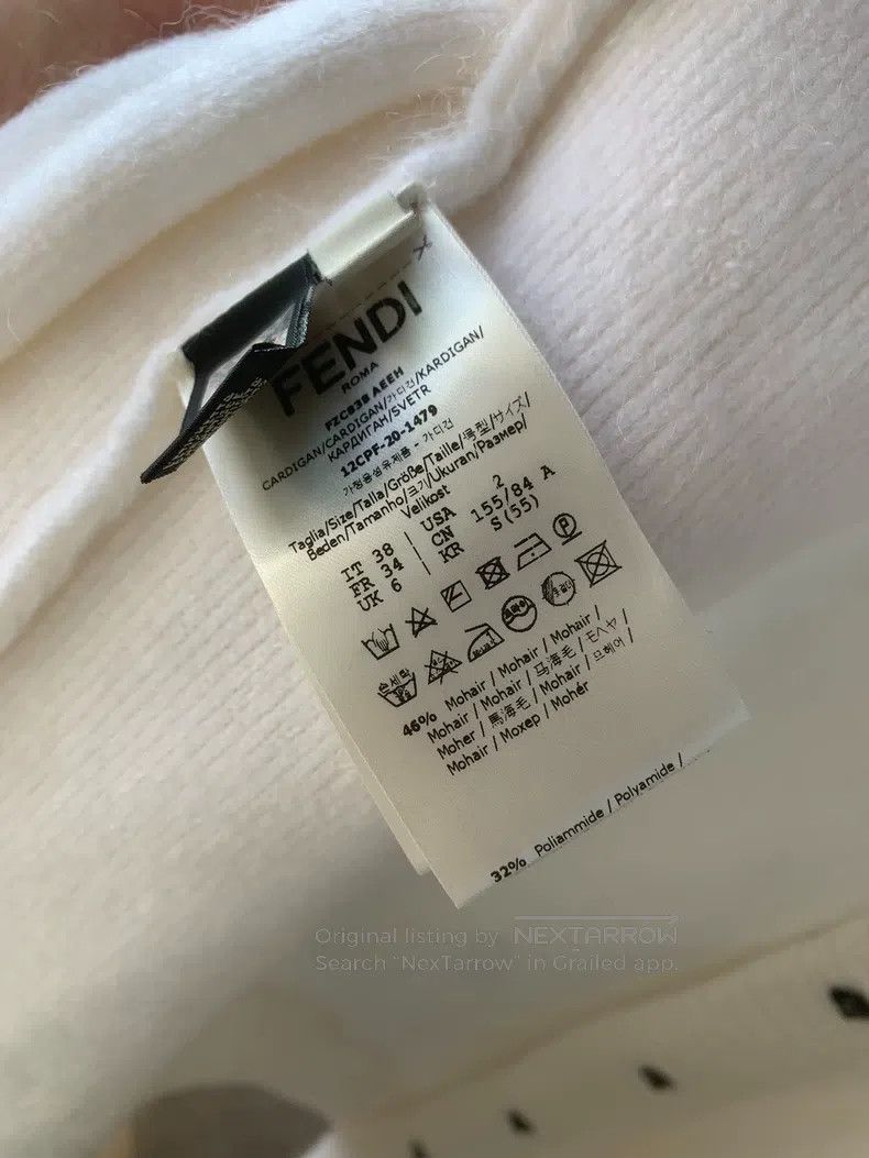 Fendi Fendi White knitted fleece coat Size XXS / US 00 / IT 34 - 6 Thumbnail
