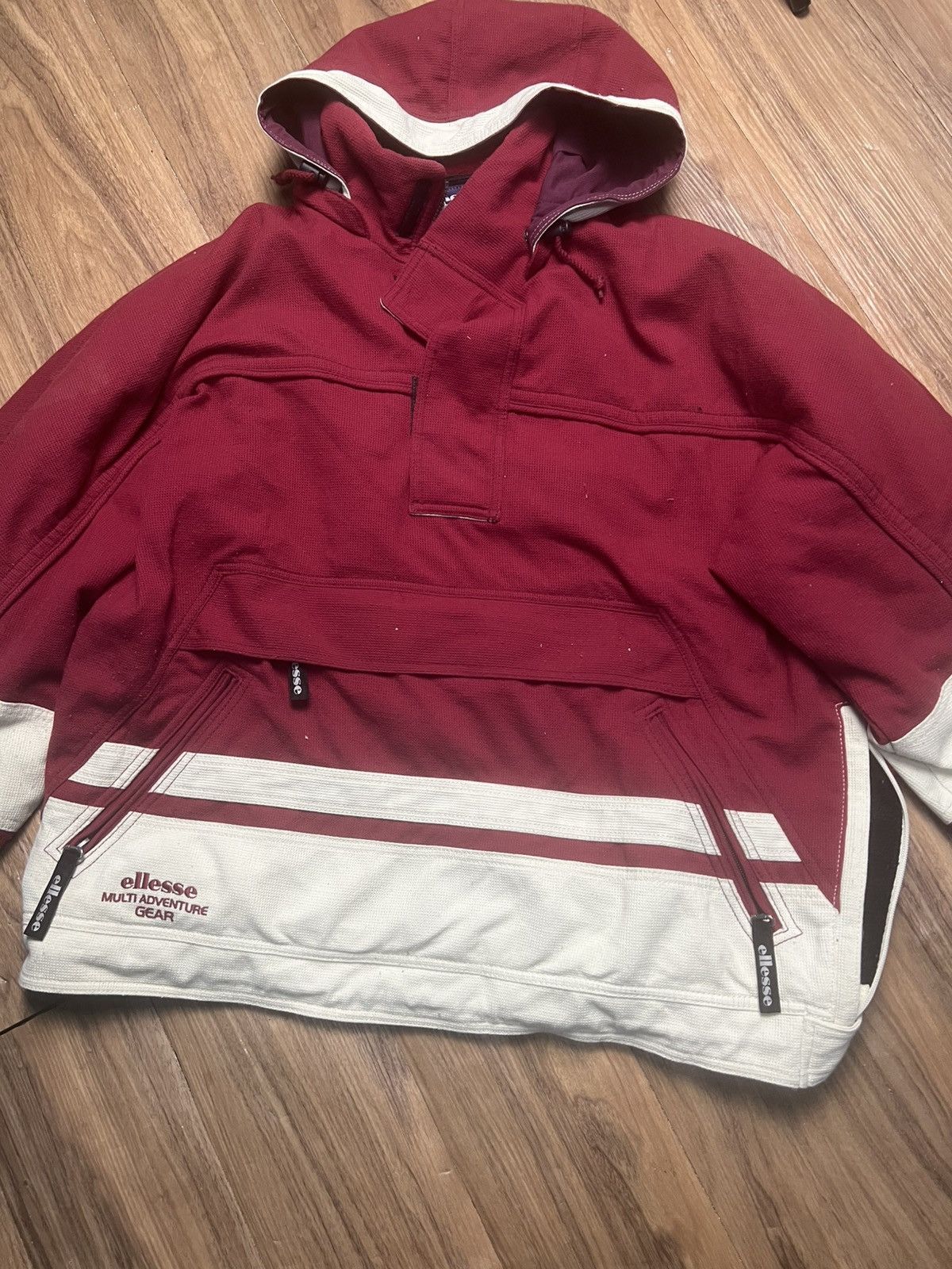 Ellesse Ellesse Vintage Anorak Pullover Jacket (39) Size US L / EU 52-54 / 3 - 3 Thumbnail