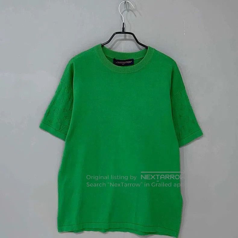 Louis Vuitton Louis Vuitton Green Knit Short Sleeve. Size US S / EU 44-46 / 1 - 1 Thumbnail