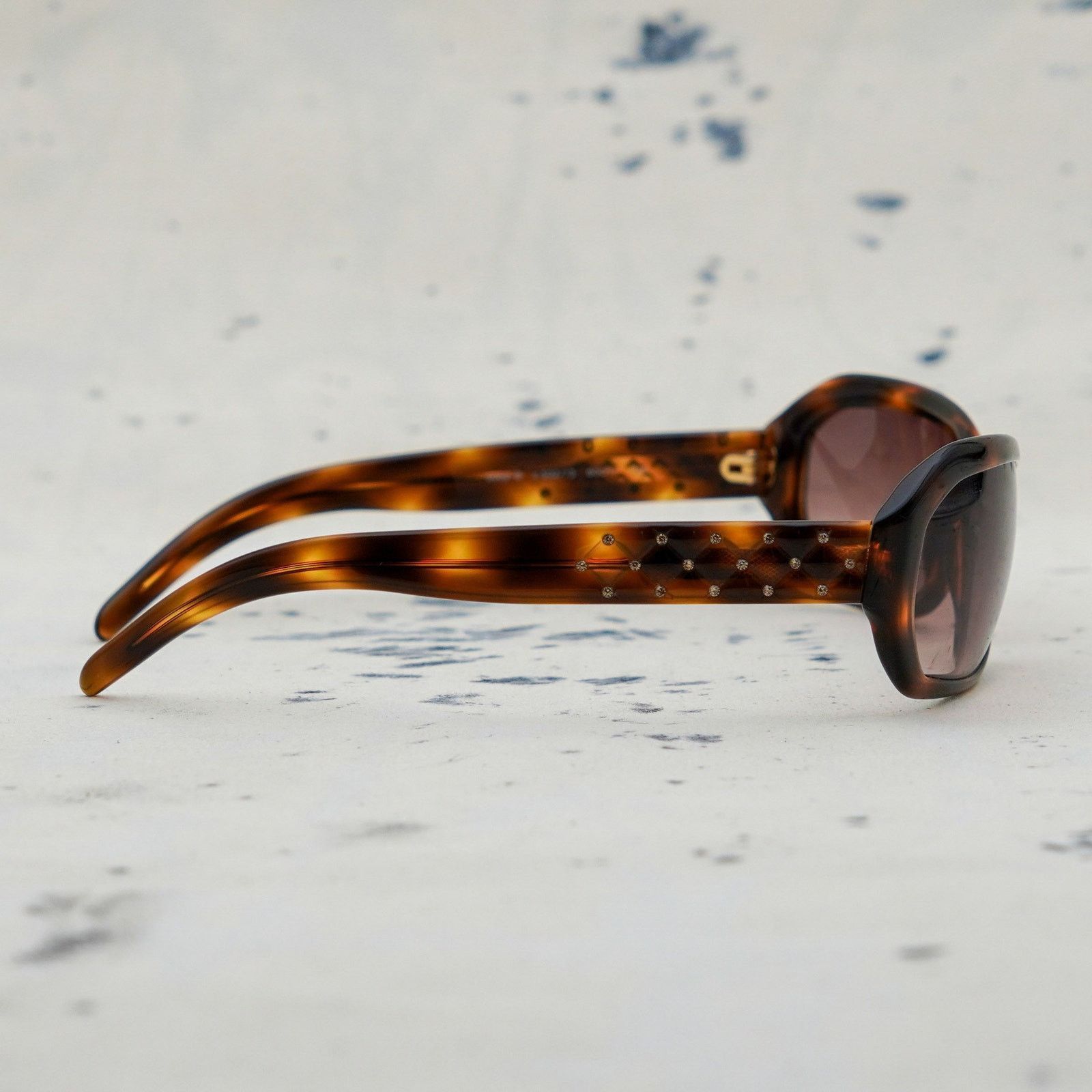 Chanel Vintage chanel brown gradient crystal cc logo y2k sunglasses Size ONE SIZE - 3 Thumbnail