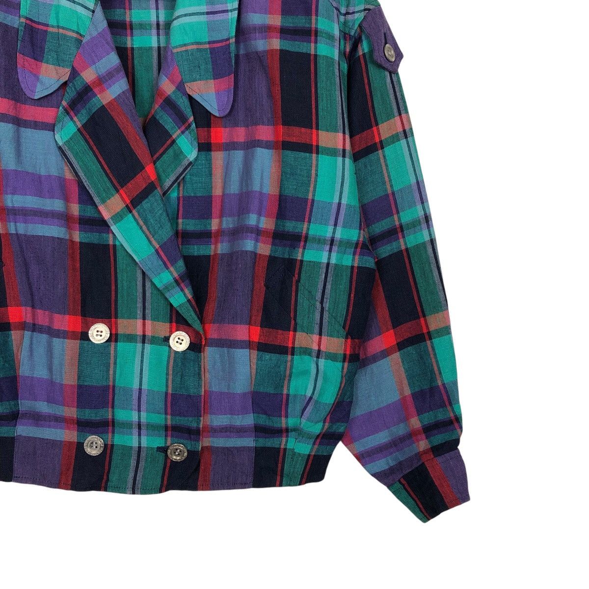 Japanese Brand 📌Vintage Bomber Jacket Chalet Blanc Tartan Issey Miyake Size US S / EU 44-46 / 1 - 6 Thumbnail