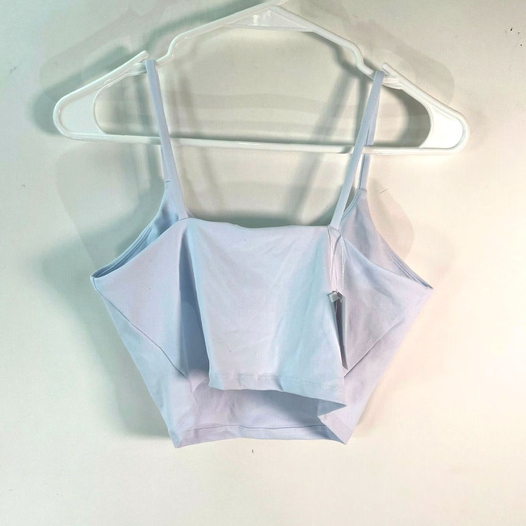 Vintage Lemedy Sports Bra - White - Spaghetti Strap - Padded - Stretch - Womens - Size L Size L / US 10 / IT 46 - 2 Thumbnail