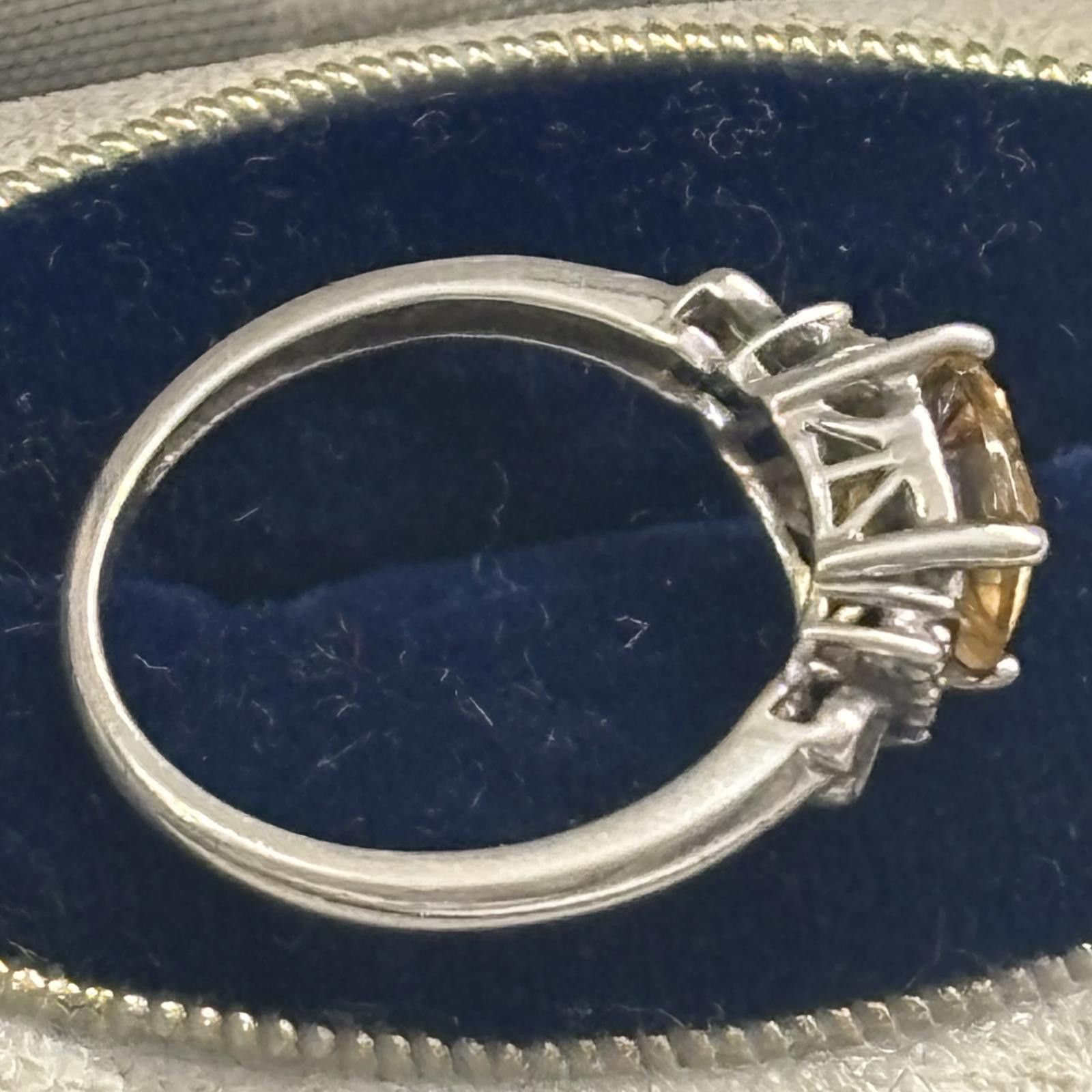 Other Vtg 90s Citrine Sterling ring with heart details sz 6.25 Size ONE SIZE - 3 Thumbnail