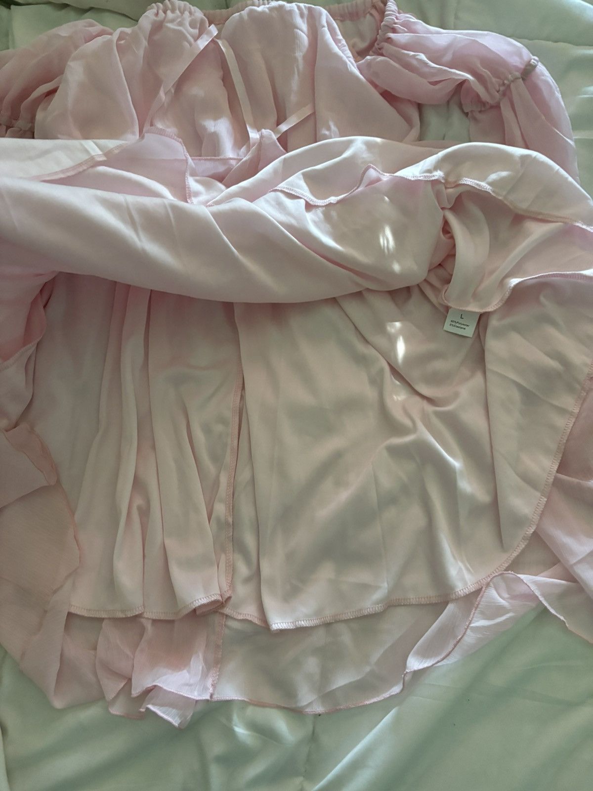 Other Women’s Pink Ruffle Mini Dress Size Large Size L / US 10 / IT 46 - 3 Thumbnail