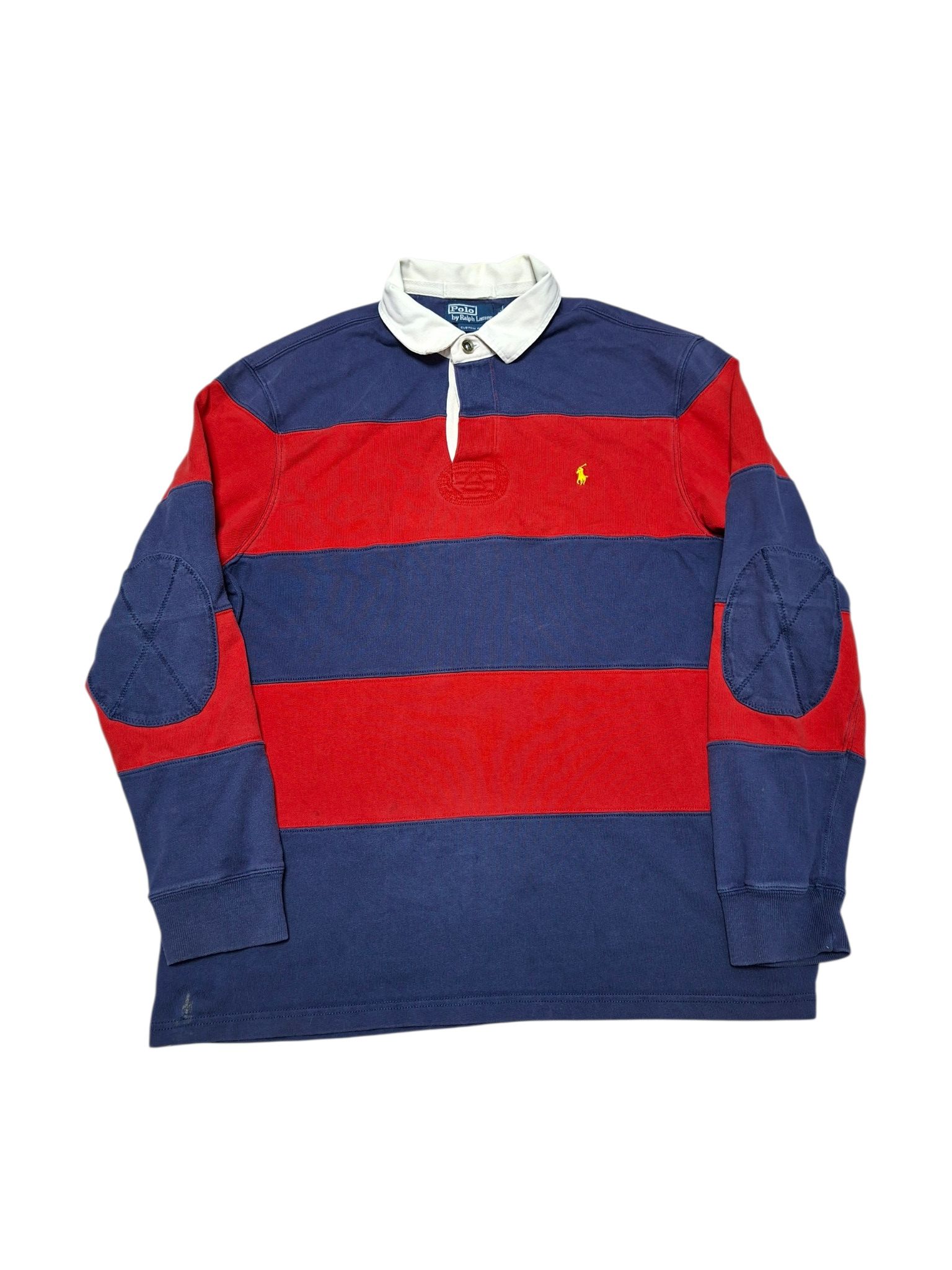 Polo Ralph Lauren POLO RALPH LAUREN VINTAGE LUXURY STRIPED RUGBY SHIRT Size US XL / EU 56 / 4 - 1 Thumbnail