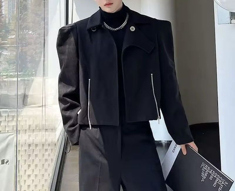 Other Casual Designer Japanese Zipper Elegant Coat Woolen Jacket Size US XL / EU 56 / 4 - 2 Thumbnail