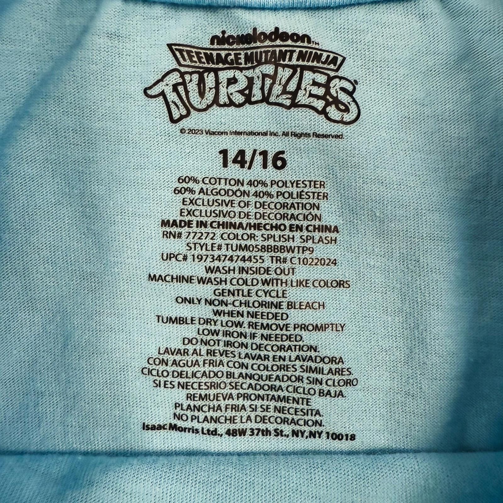 Nickelodeon Teenage Mutant Ninja Turtles Shirt Youth 14/16 Tank Top TMNT Size US XXS / EU 40 - 3 Thumbnail