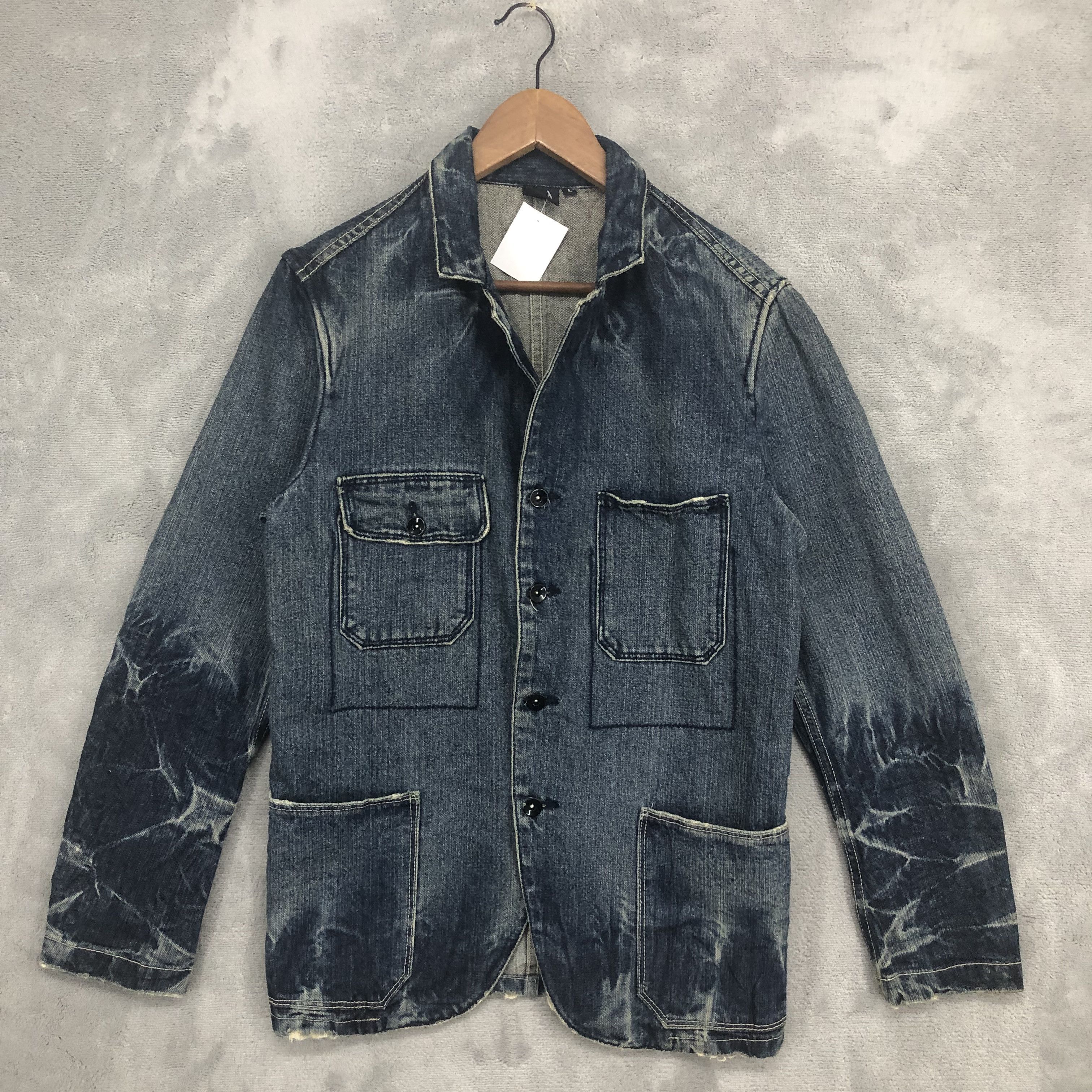 Japanese Brand × Vintage Vintage Japanese Workwear Denim Jacket Size US M / EU 48-50 / 2 - 1 Thumbnail