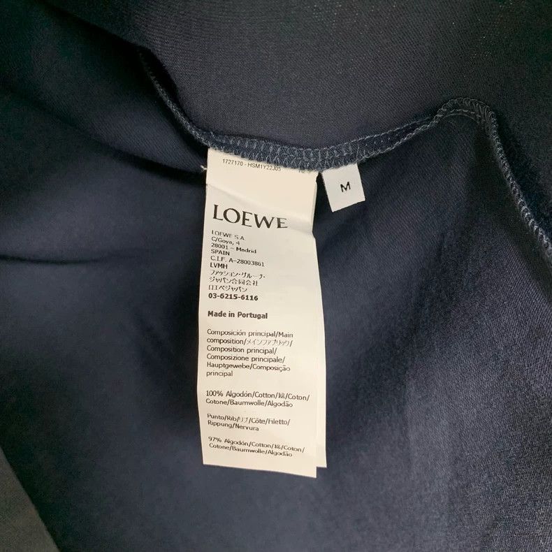 Loewe LOEWE Logo embroidered blue short sleeve T-shirt Size M / US 6-8 / IT 42-44 - 4 Thumbnail