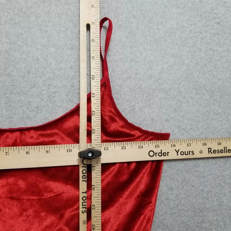Other Rene Rofe Tank Top Womens Medium Red Velour Lingerie Size M / US 6-8 / IT 42-44 - 5 Thumbnail
