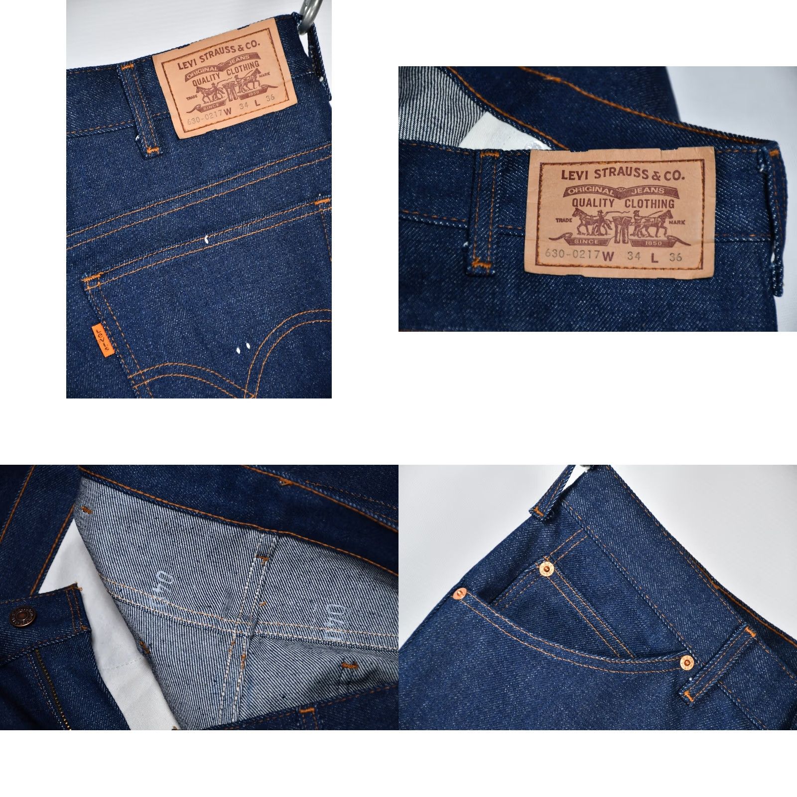 Levi's VINTAGE Levi's Slim Jeans 630-0217 Women's W34 L36 Blue Slim Straight 100% Cotton 34x36 Jeans Women Size 24" / US 00 / IT 34 - 8 Thumbnail