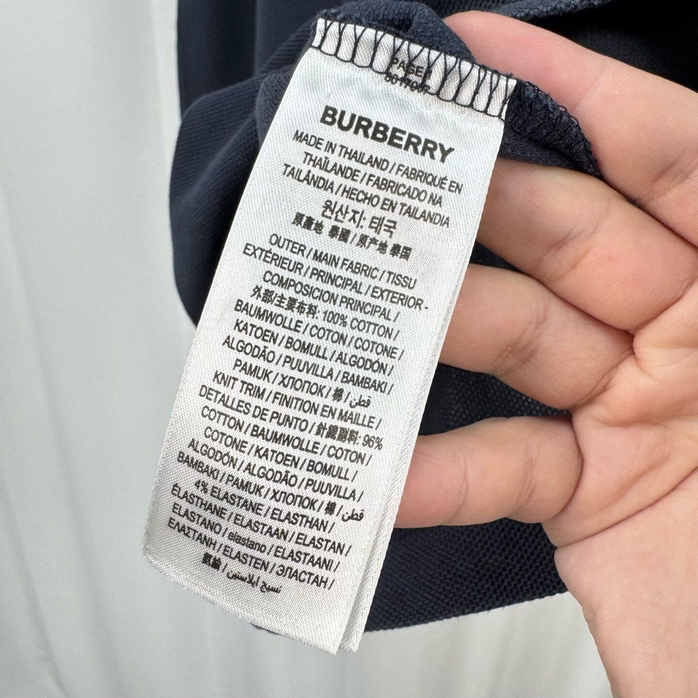 Burberry Burberry Embroidered Letter Check Polo Short-Sleeve Size US L / EU 52-54 / 3 - 6 Thumbnail
