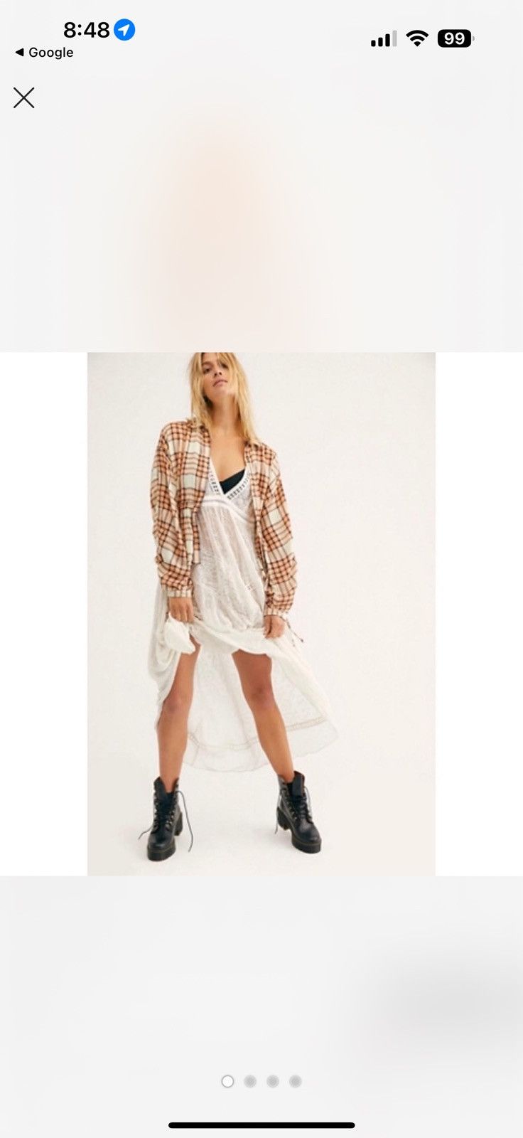 Free People Free People Pacific Dawn Plaid peplum top! Size M / US 6-8 / IT 42-44 - 1 Thumbnail