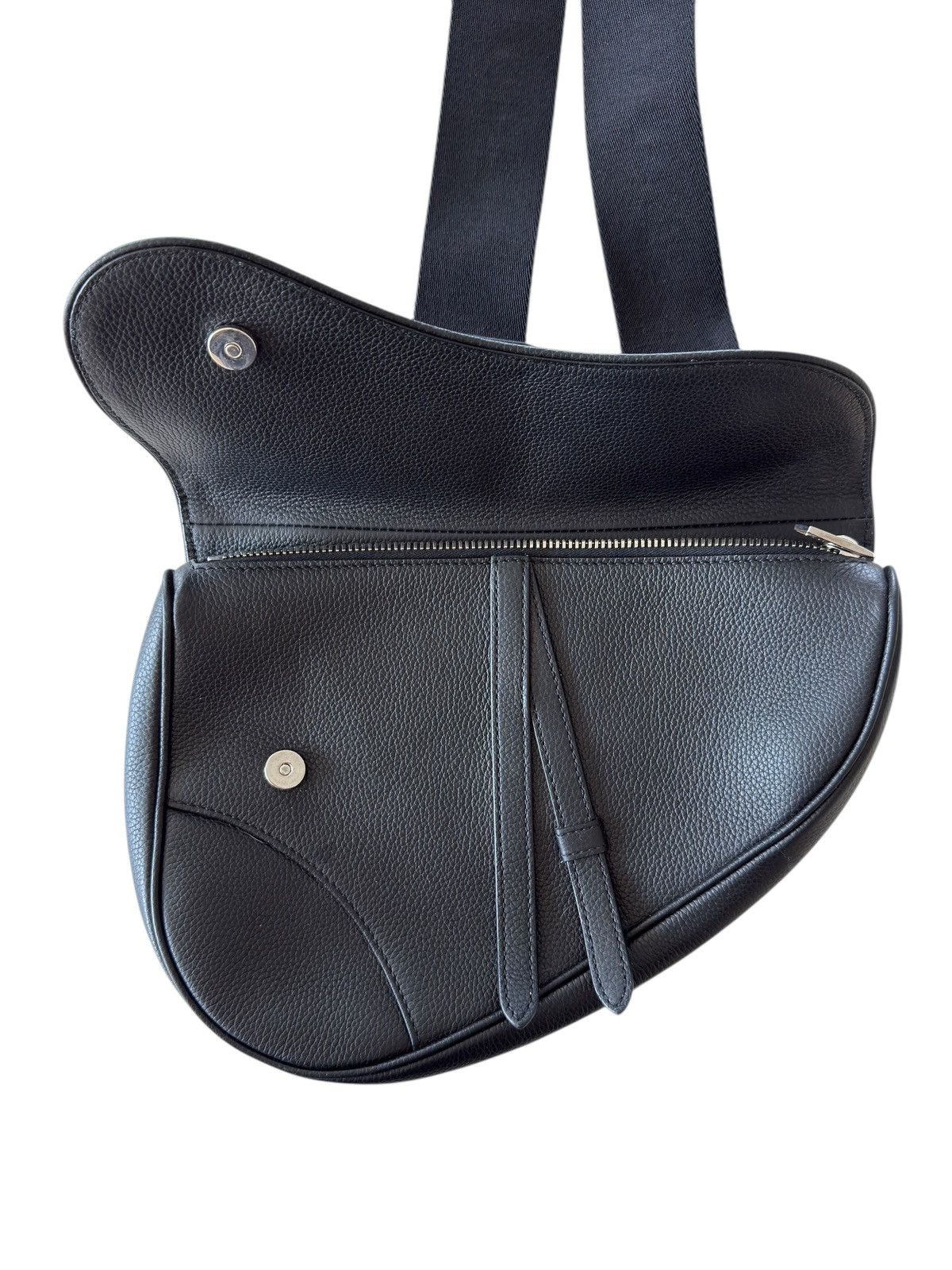 Alyx × Dior Dior Black Leather Men’s Saddle Bag Size ONE SIZE - 7 Thumbnail