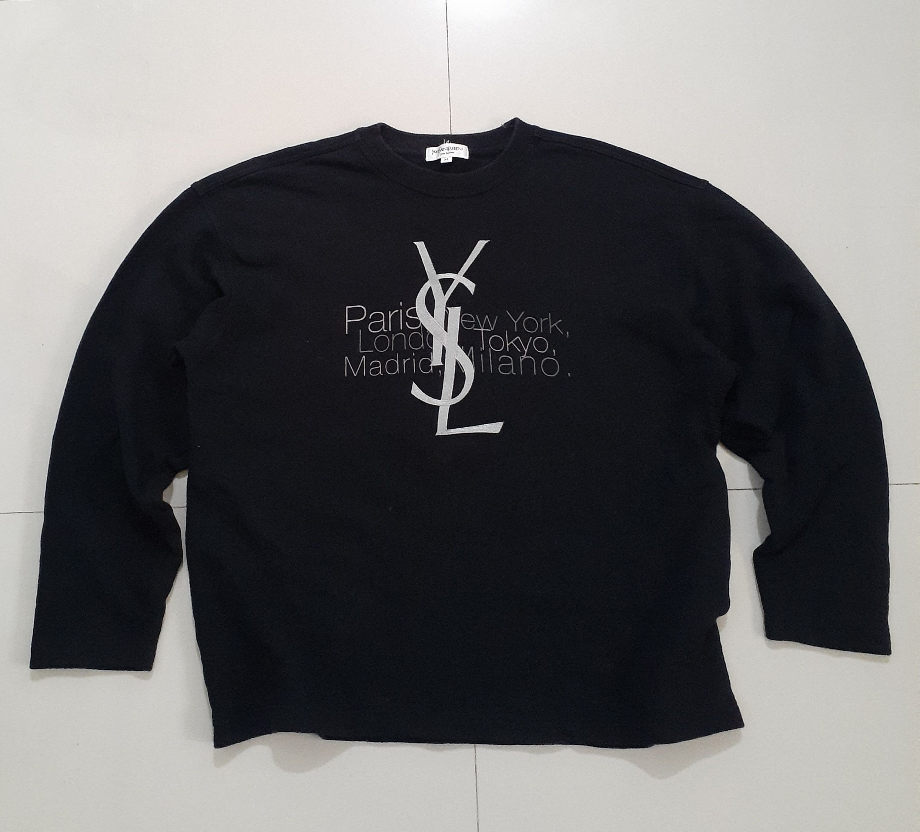 Vintage × Yves Saint Laurent Vintage YSL Pour Homme Crewneck Size US M / EU 48-50 / 2 - 2 Thumbnail