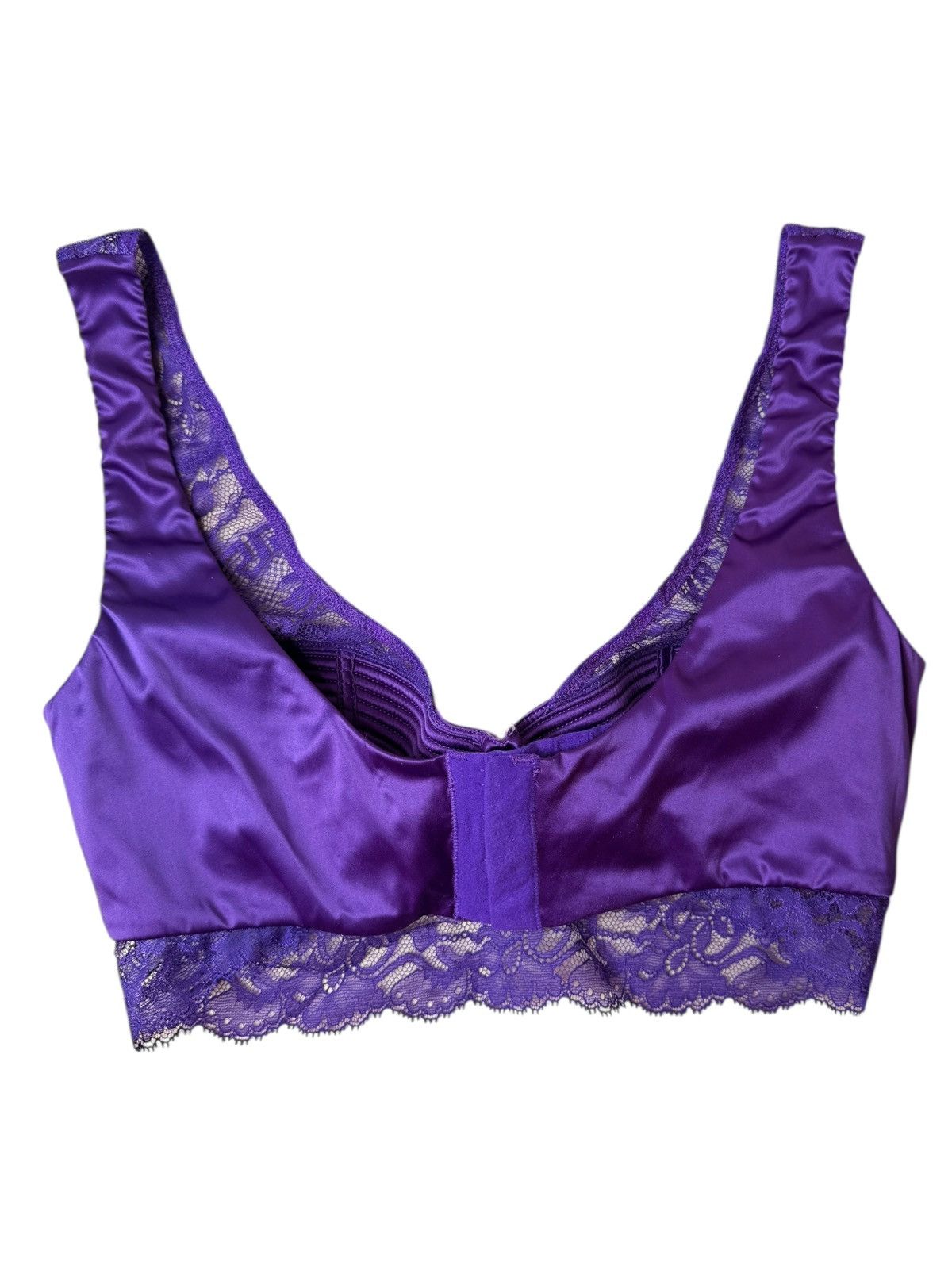 Versace Versace Purple Satin & Lace Bra Made in Italy – US 32B Size XS / US 0-2 / IT 36-38 - 2 Thumbnail