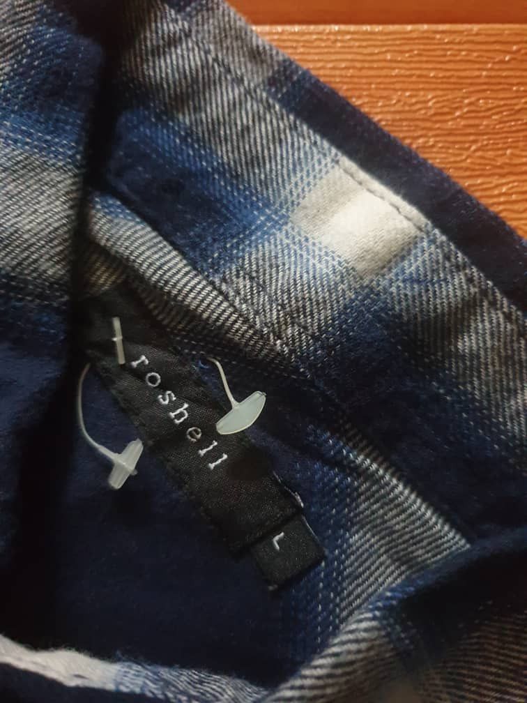 PPFM 💥Roshell checkered blue Japanese brand flannel shirt Size US M / EU 48-50 / 2 - 2 Thumbnail