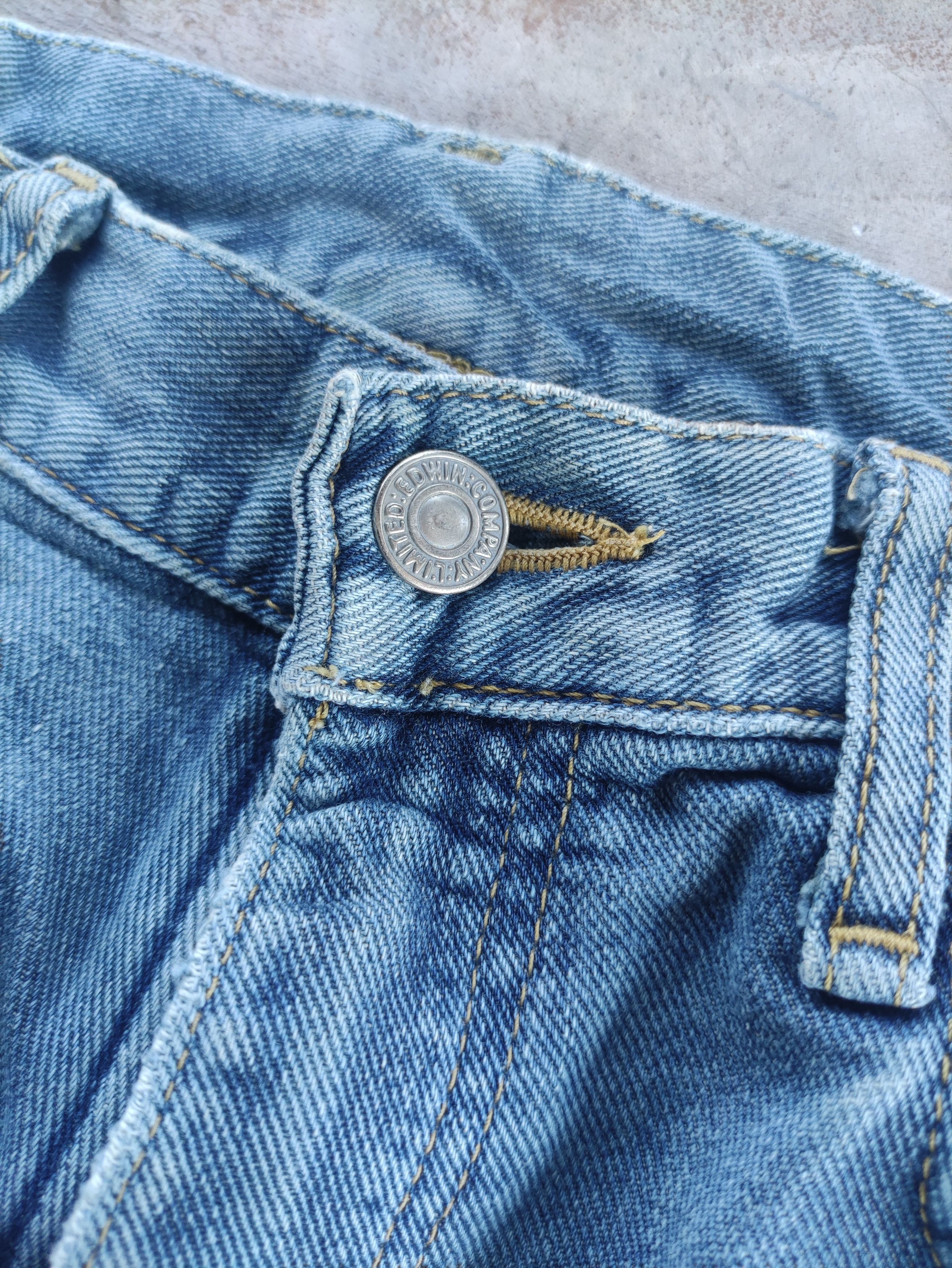 Edwin Vintage Edwin Jean Distressed Faded Denim Pants Size US 31 - 5 Thumbnail