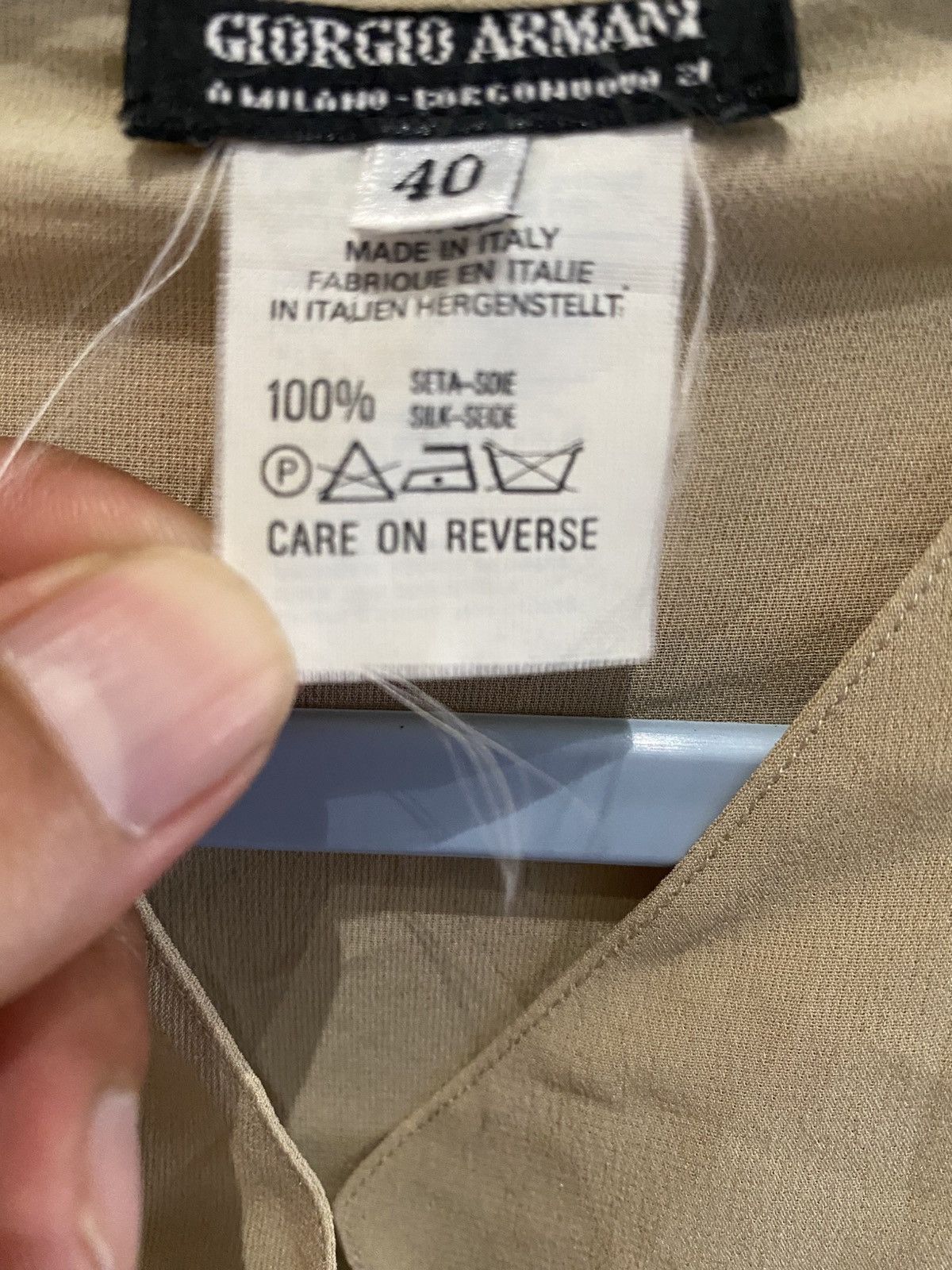 Giorgio Armani Vintage Giorgio Armani See Through Button Up Shirt Size M / US 6-8 / IT 42-44 - 5 Thumbnail