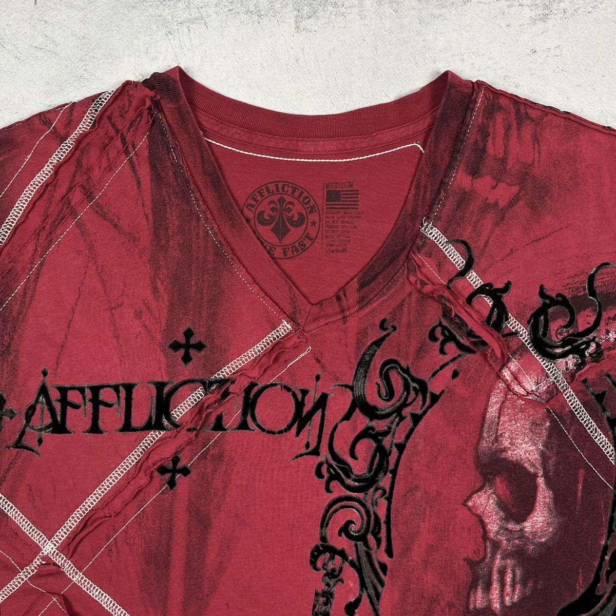Affliction Vintage Affliction Skulls y2k crazy T shirt 00’s Size US M / EU 48-50 / 2 - 5 Thumbnail