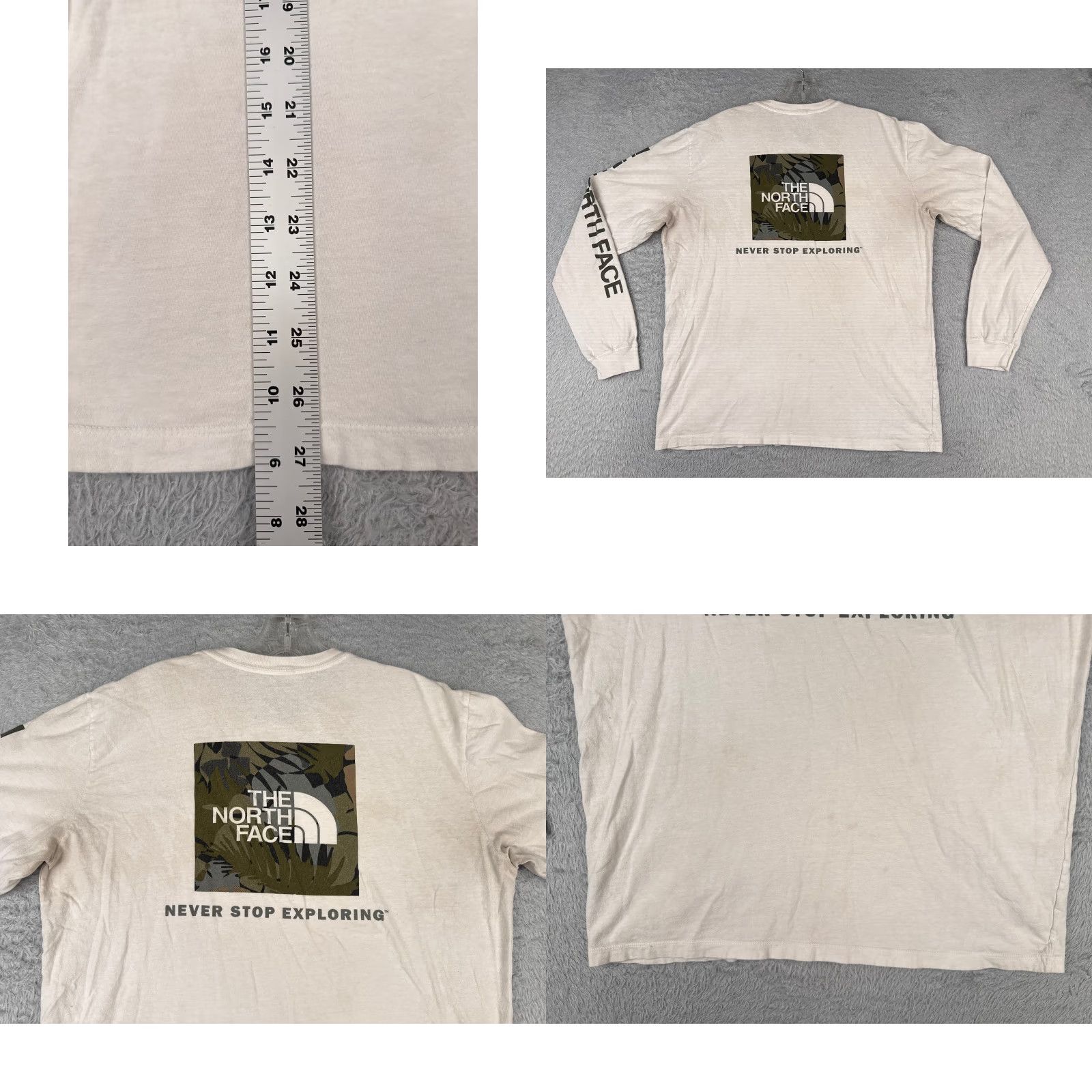 The North Face The North Face Shirt Men Large White Long Sleeve Cotton Crew Neck Mens Size US L / EU 52-54 / 3 - 9 Thumbnail