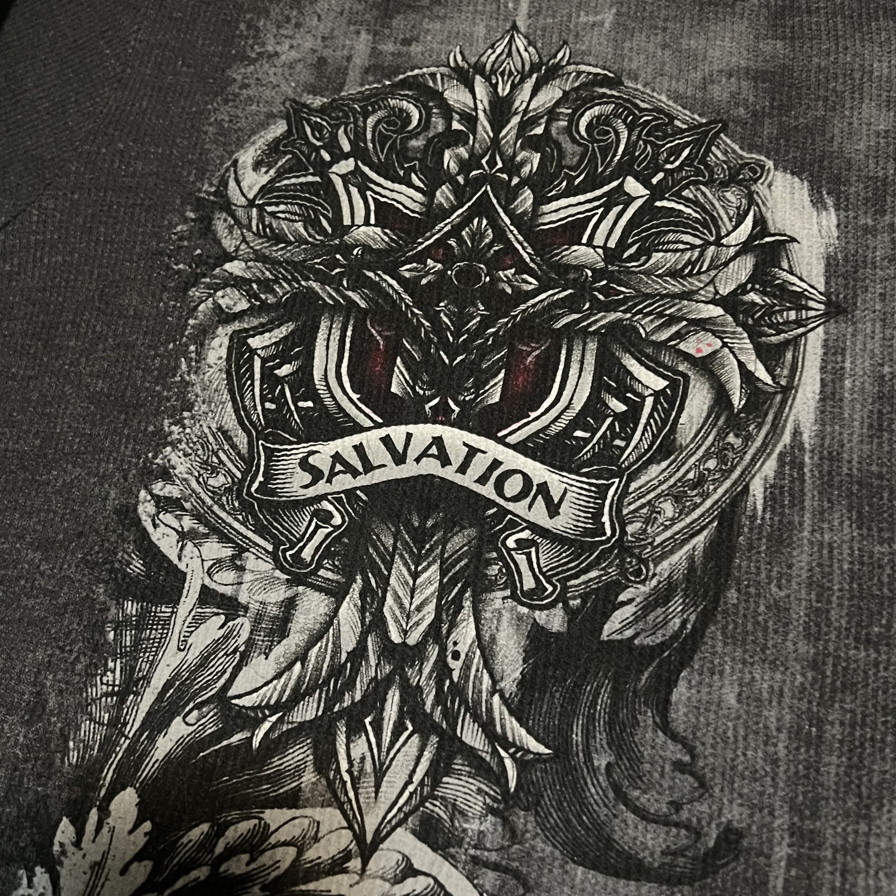 Affliction × Raw State × Tapout MMA Elite Salvation Cross Thermal Shirt Size XL Cyber Y2K Size US XL / EU 56 / 4 - 4 Thumbnail