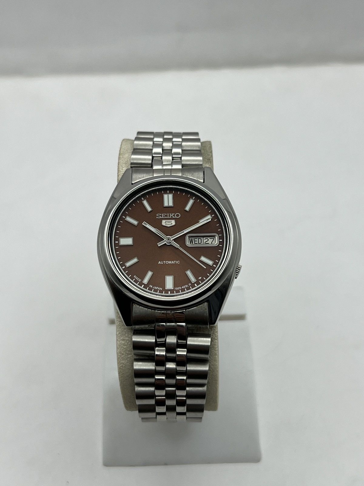 Seiko SEIKO5 SNX447 BROWN Sunburst Dial Automatic 17 Jewels Japan. Size 36 - 11 Thumbnail