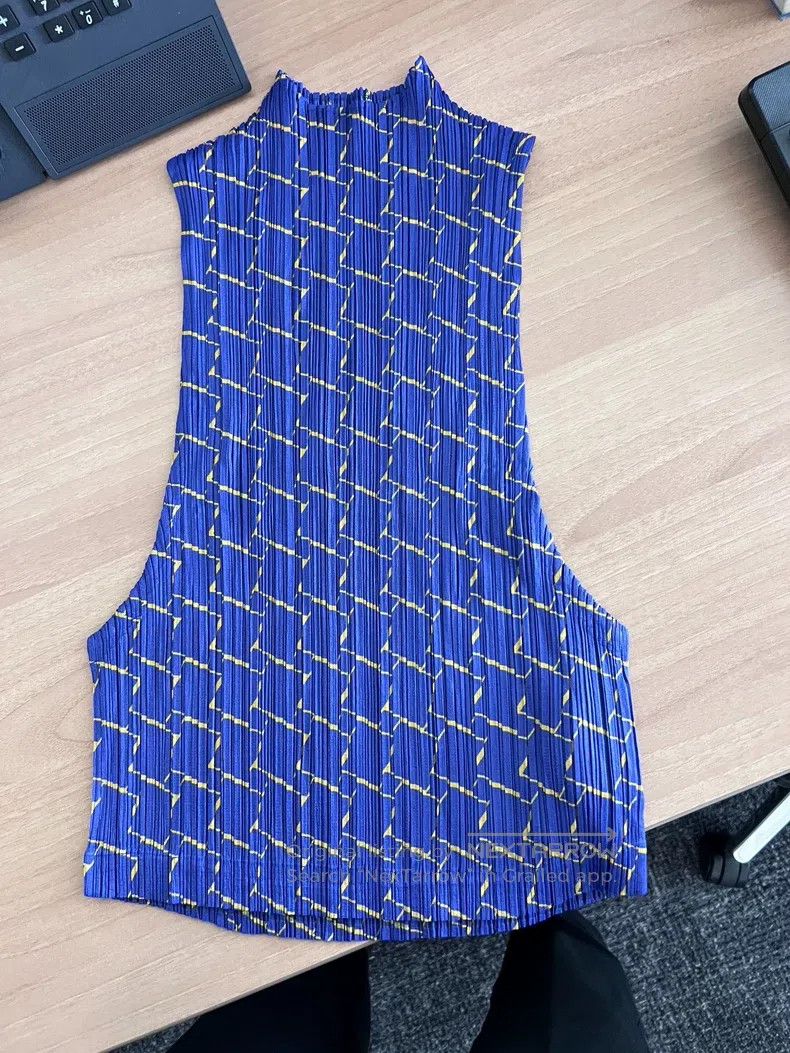 Issey Miyake Issey Miyake size:one size Blue Tank Top Size XXS / US 00 / IT 34 - 1 Thumbnail