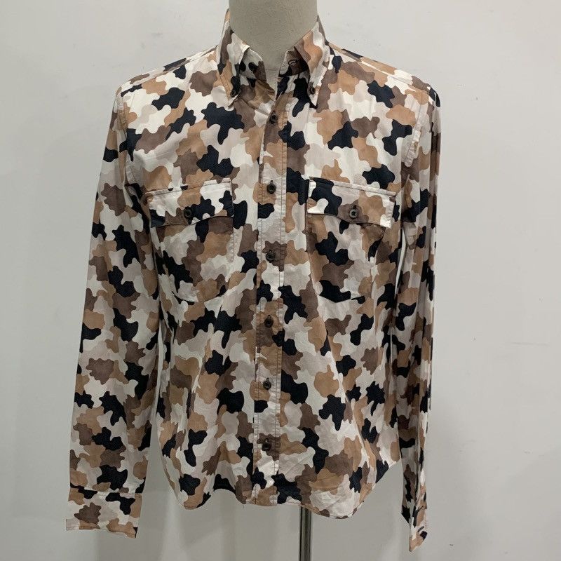 Prada Prada Camo Print Men Shirt Sz 40 15 3/4 UCM682 Size US M / EU 48-50 / 2 - 1 Thumbnail