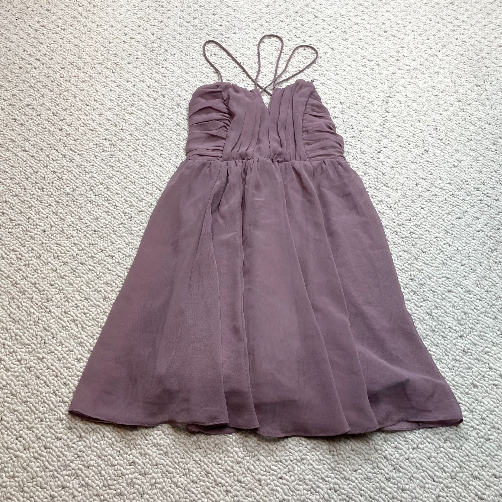 Vintage American Rag Cie Dress Womens Small Light Purple Sleeveless Gown Shift Stretch Midi Casual Party/Cocktail Size S / US 4 / IT 40 - 2 Thumbnail