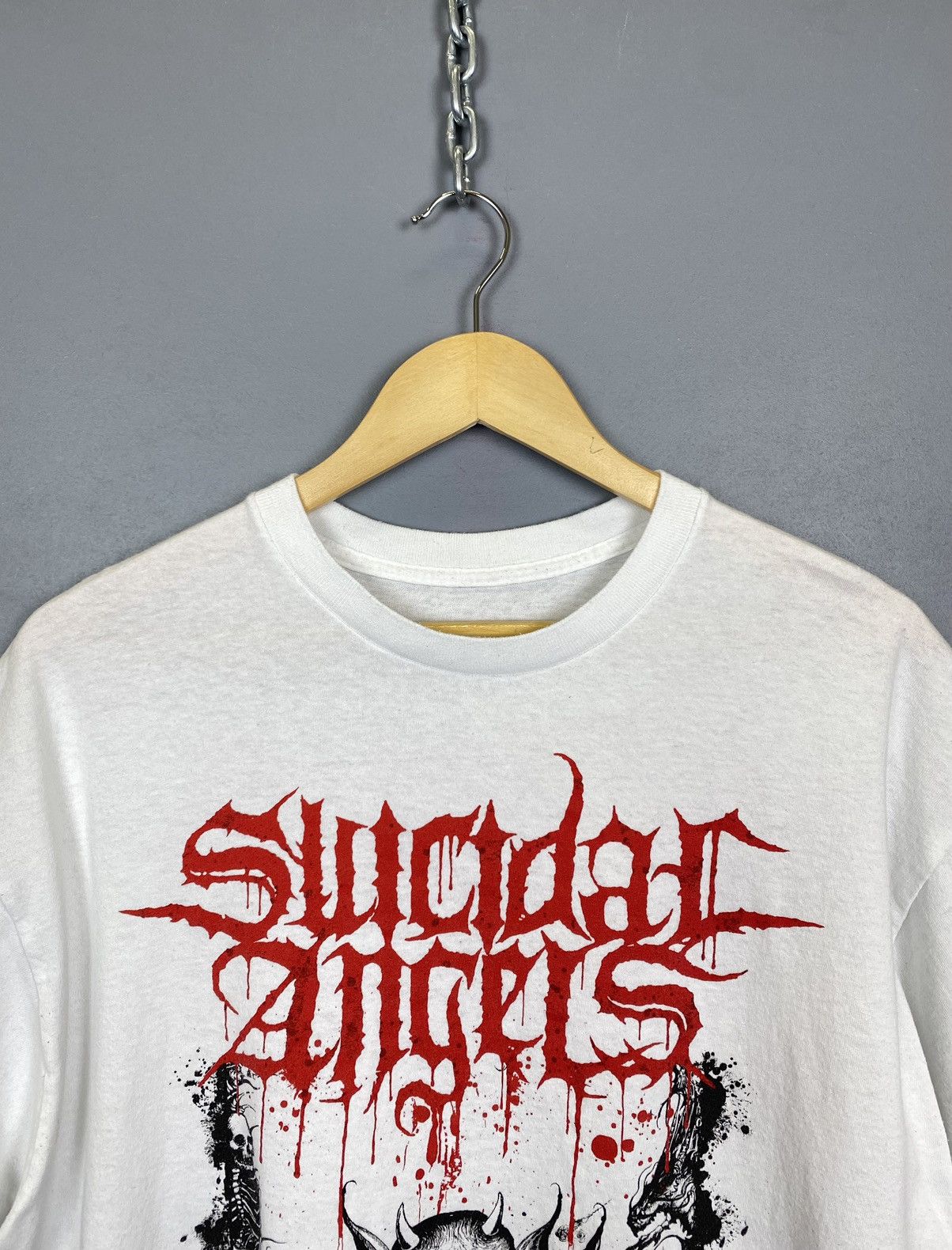 Band Tees Suicidal Angles Y2K Rock Band Tee Metal Skulls Ghotic Style Size US XL / EU 56 / 4 - 2 Thumbnail