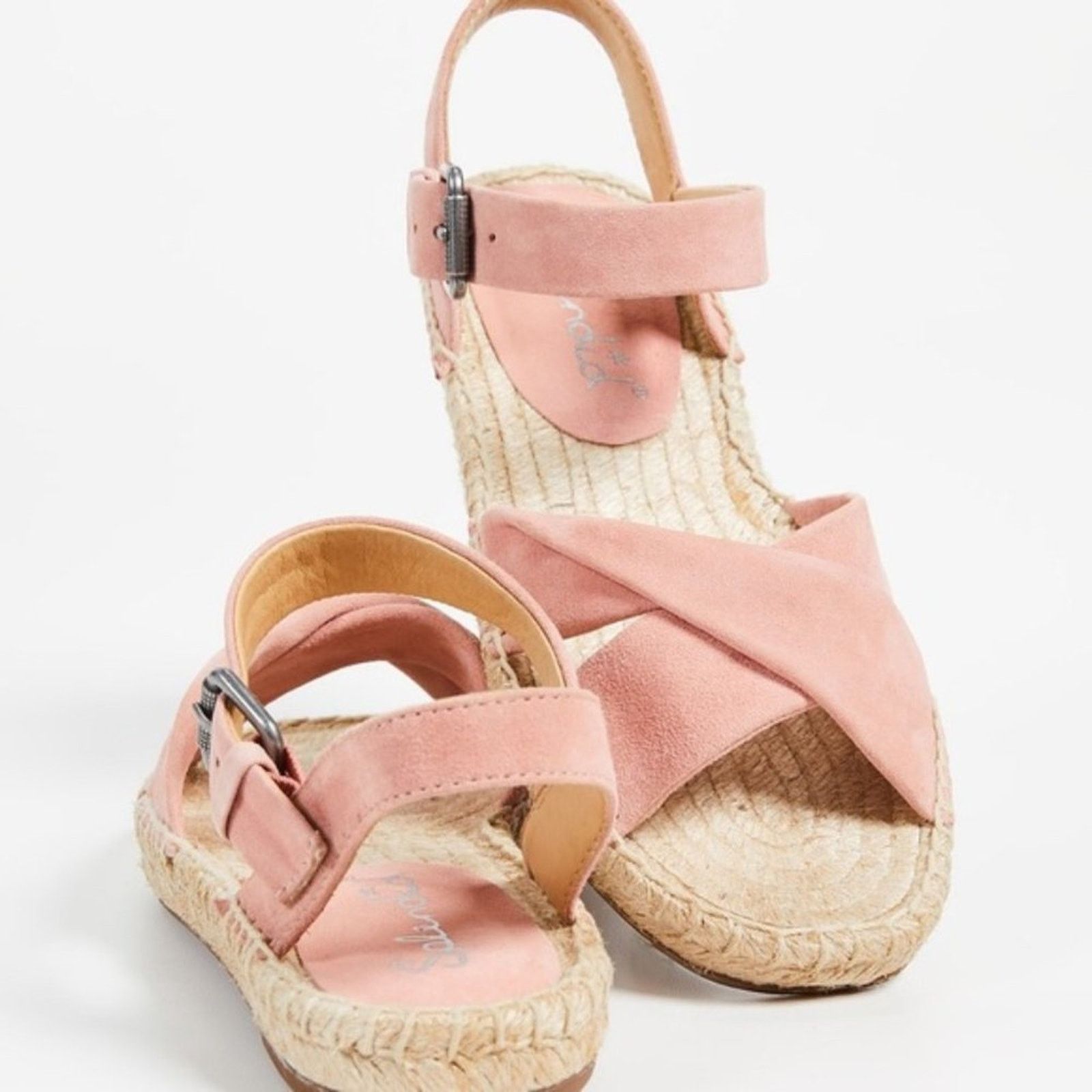 Other Splendid Pink Blush Suede Espadrille Sandals Size US 6.5 / IT 36.5 - 8 Thumbnail