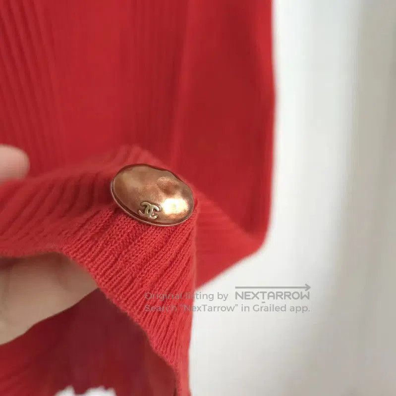 Chanel Chanel Red Striped Cotton Summer Top . Size S / US 4 / IT 40 - 3 Thumbnail