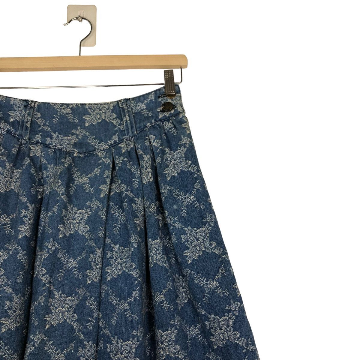 Hysteric Glamour 🔥VINTAGE INDIGO BLUE BLUE JAPAN SKIRT FIORUCCI OVERPRINT Size 26" / US 2 / IT 38 - 6 Thumbnail