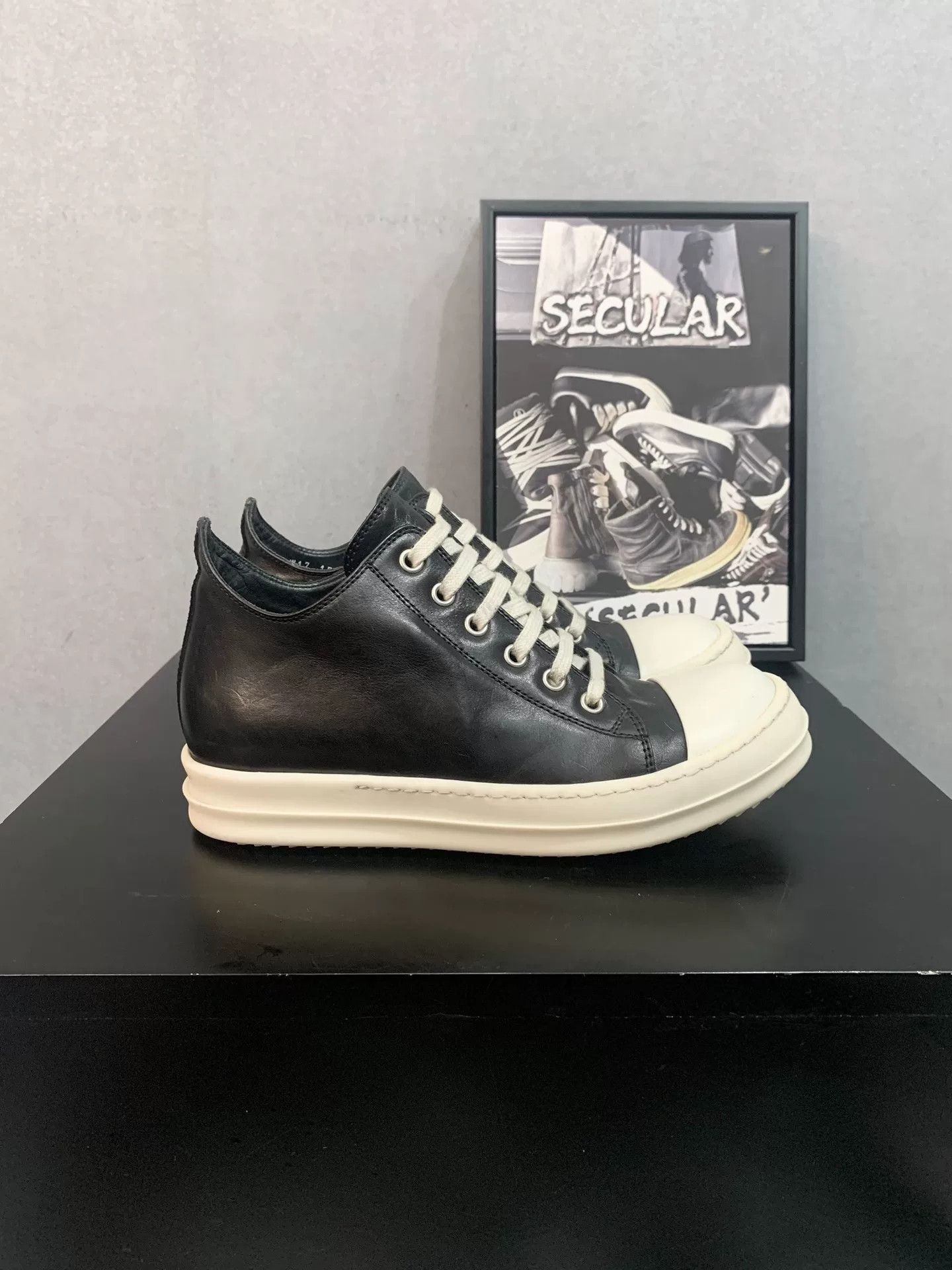 Rick Owens Rick Owens Women's Low-Top Leather Sneakers Size US 5.5 / IT 35.5 - 1 Thumbnail
