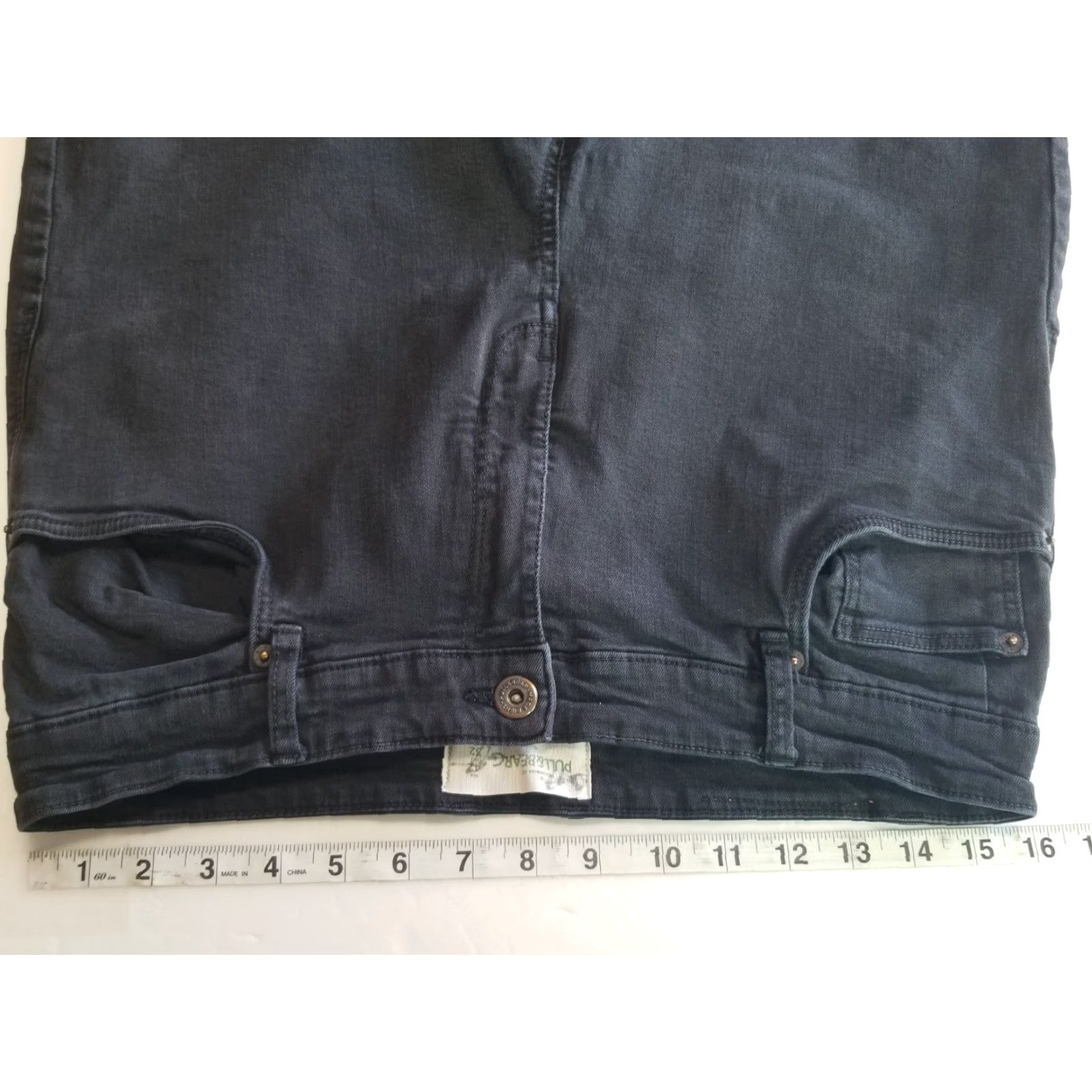 Vintage Pull & Bear Jeans Men Tapered Slim Fit Black Size 32 Inseam 30 Measurements Size US 32 / EU 48 - 3 Thumbnail