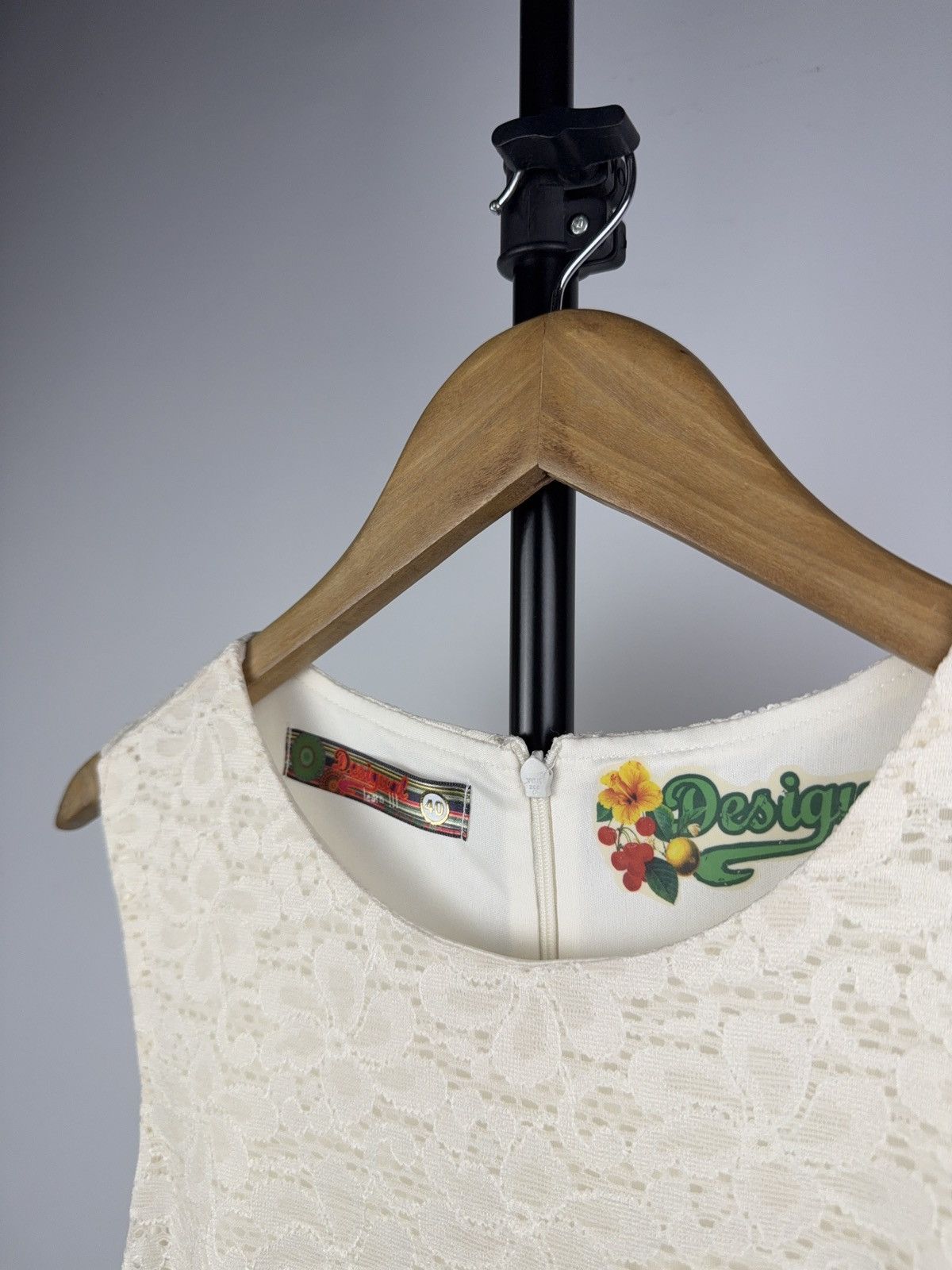 Desigual Retro Y2K Desigual Floral Lace Dress Ivory Boho Art Style 40 Size M / US 6-8 / IT 42-44 - 3 Thumbnail