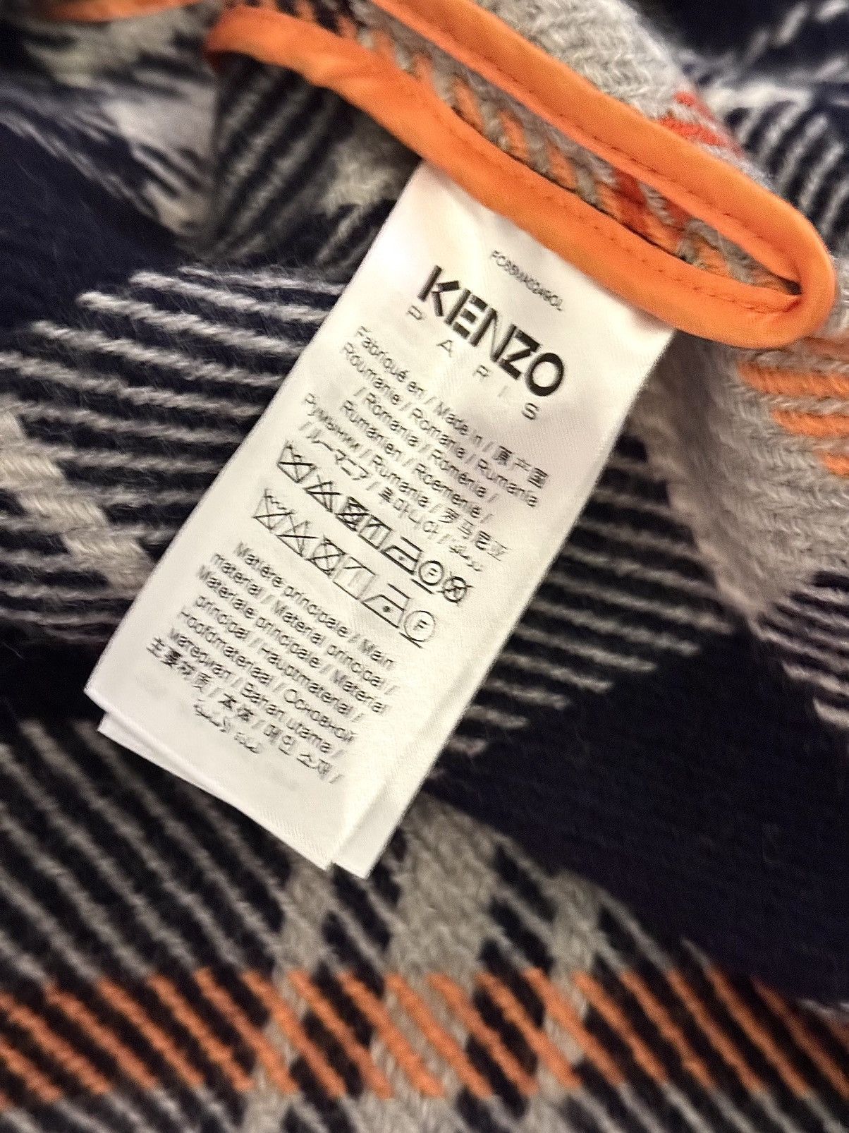 Kenzo kenzo runway fw22 men wool printed fringes coat 46 Size US S / EU 44-46 / 1 - 3 Thumbnail