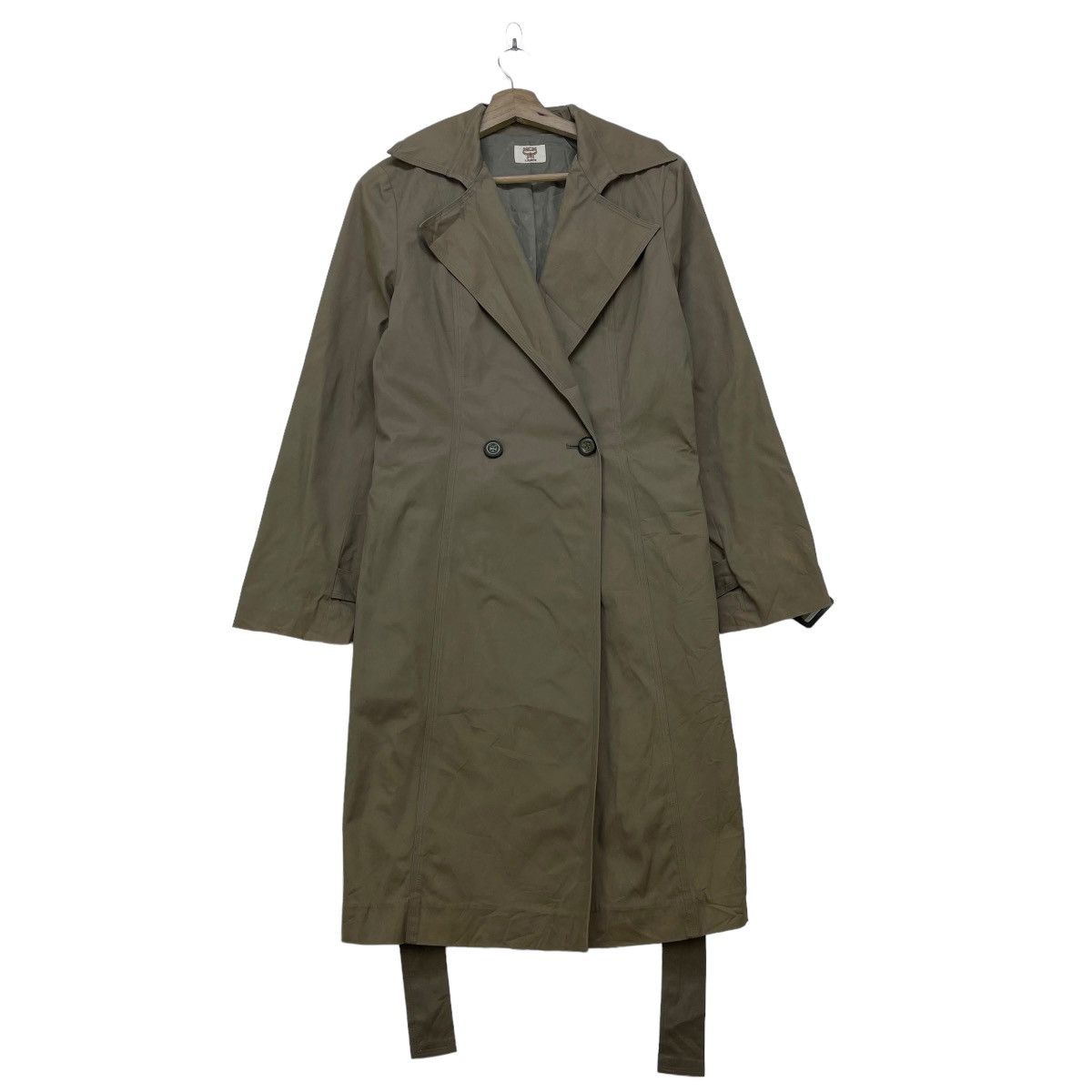 image of Avant Garde MCM Legere Trench Coat Faded Jacket in Brown, Women's (Size Medium)