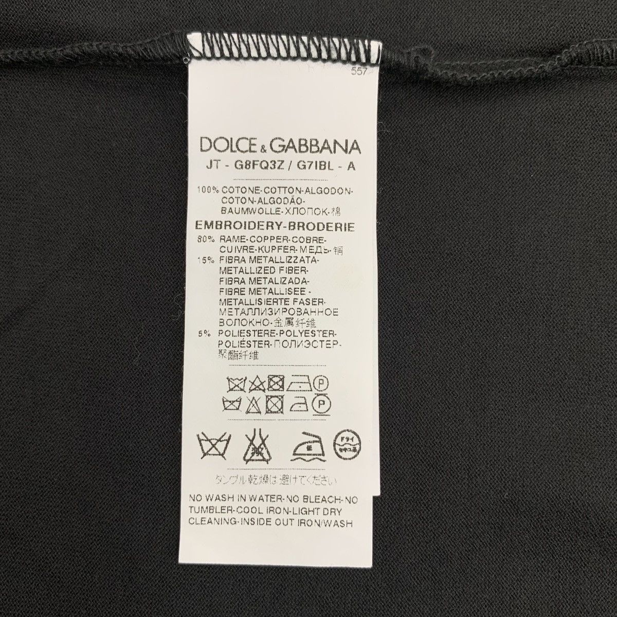 Dolce & Gabbana Dolce & Gabbana Crown Bee Studded Long Sleeve T-shirt K26WX Size US M / EU 48-50 / 2 - 9 Thumbnail
